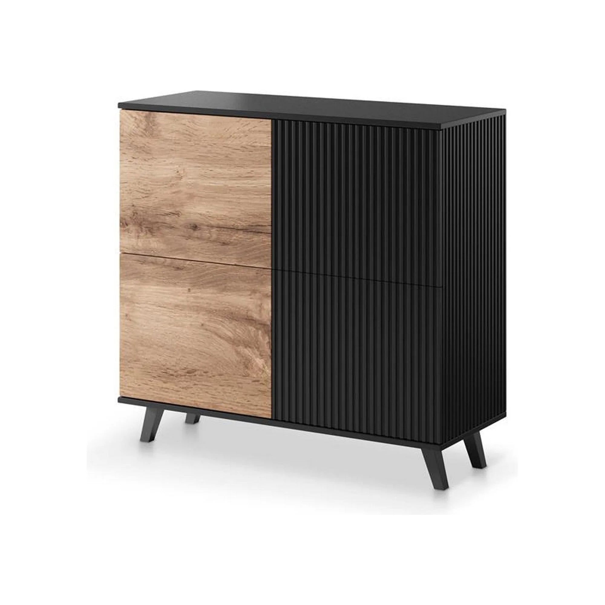 Comoda HOUSTON OCN-37973, stejar wotan/negru