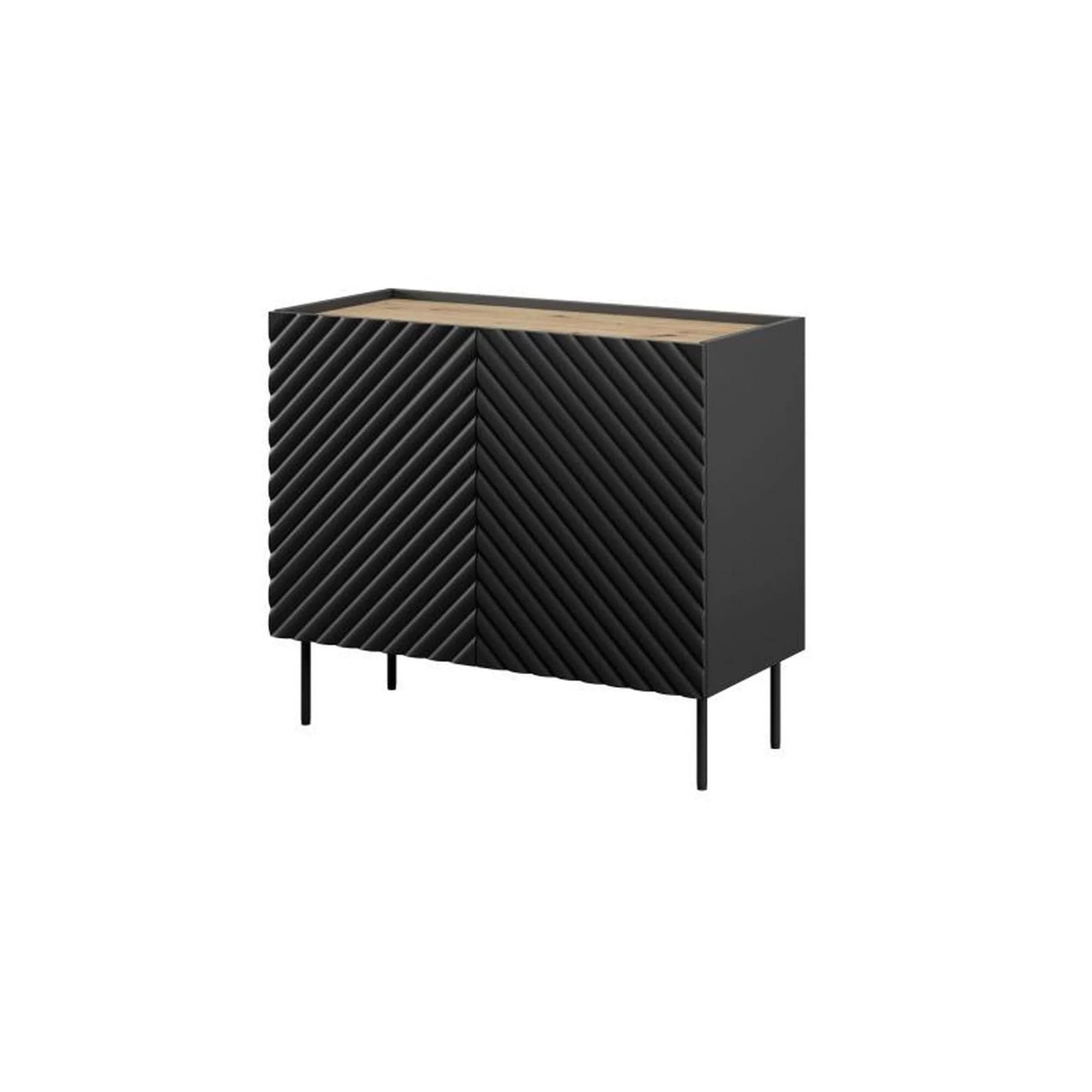 Comoda HOUSTON OCN-38099, negru/stejar