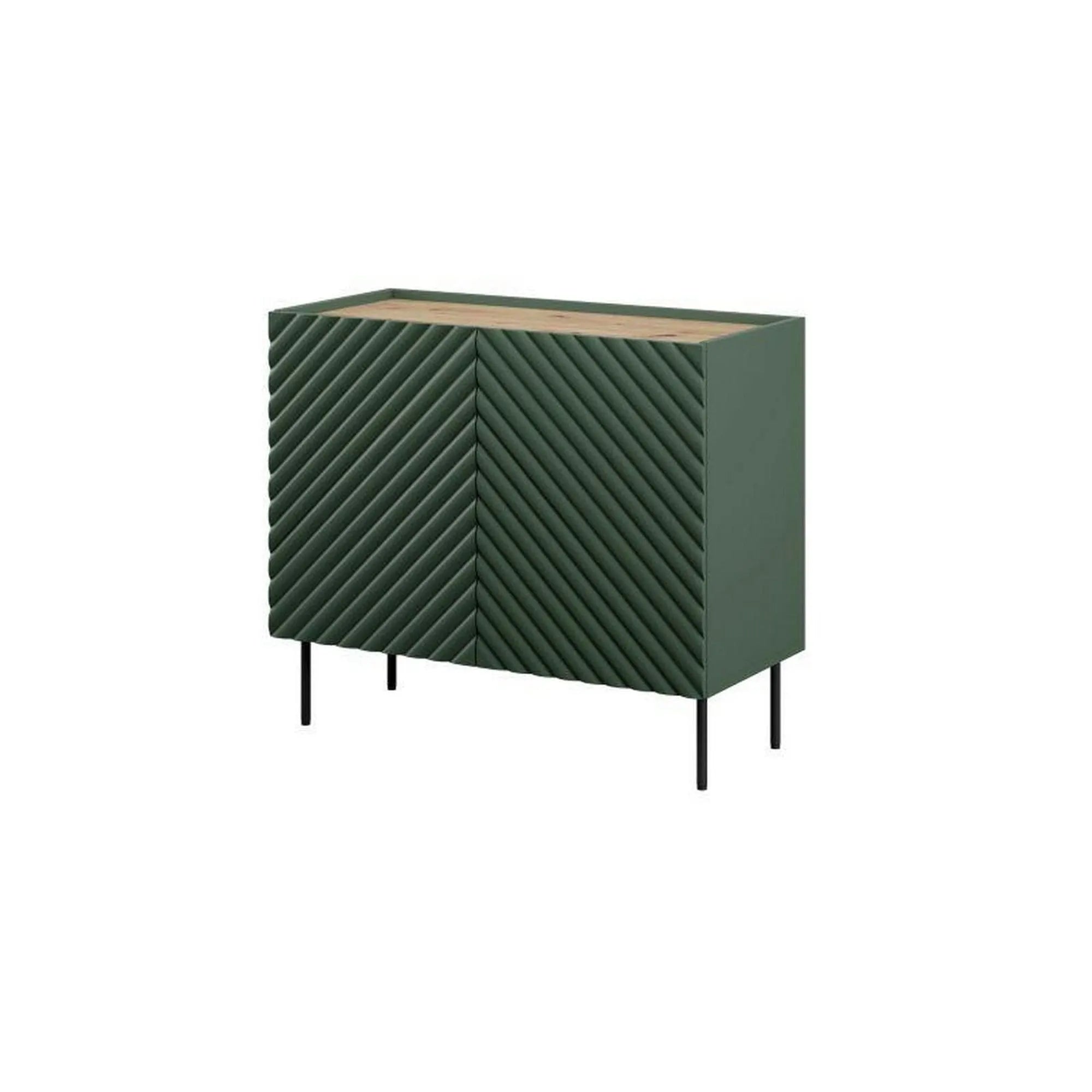 Comoda HOUSTON OCN-38102, verde inchis/stejar