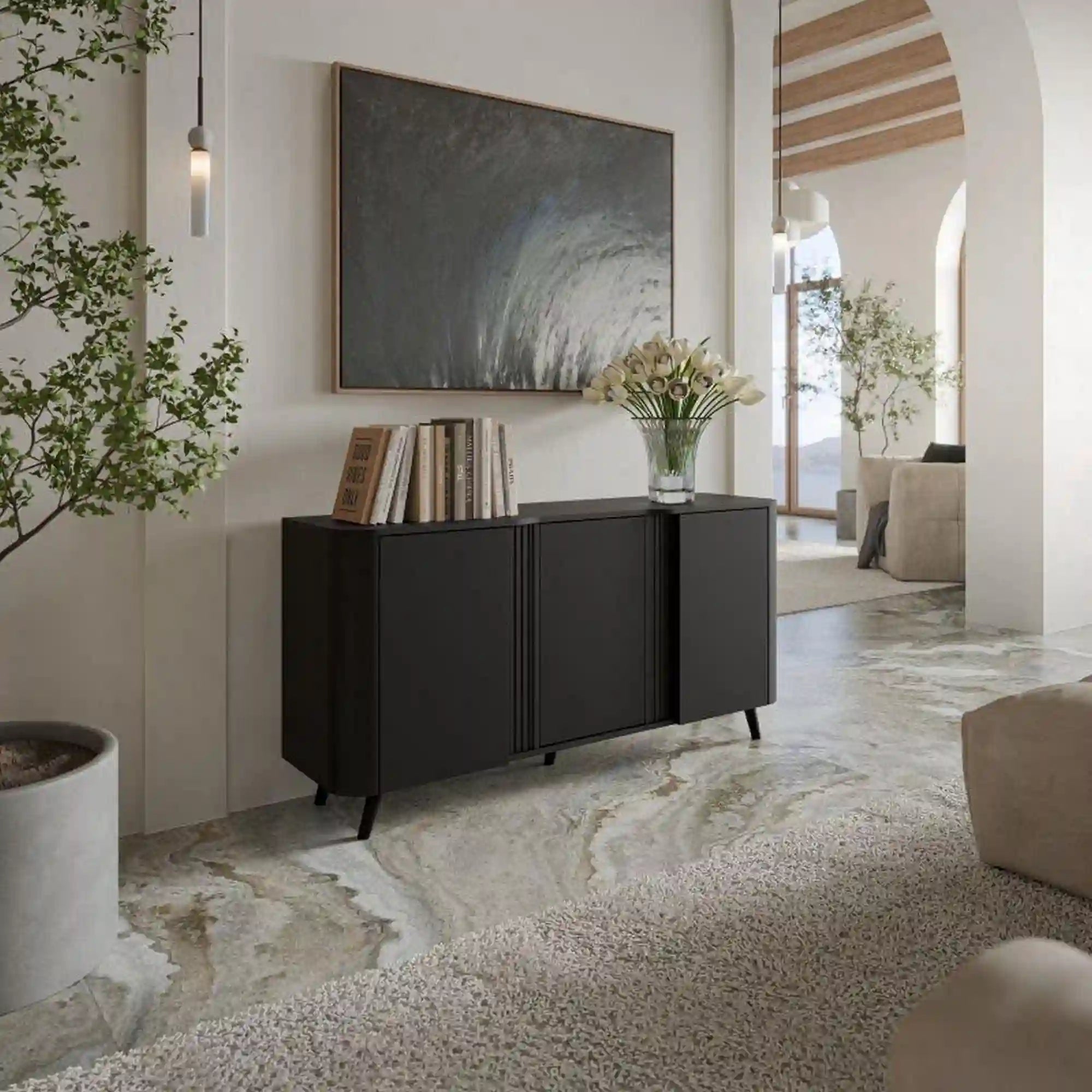 Comoda HOUSTON OCN-38111, negru