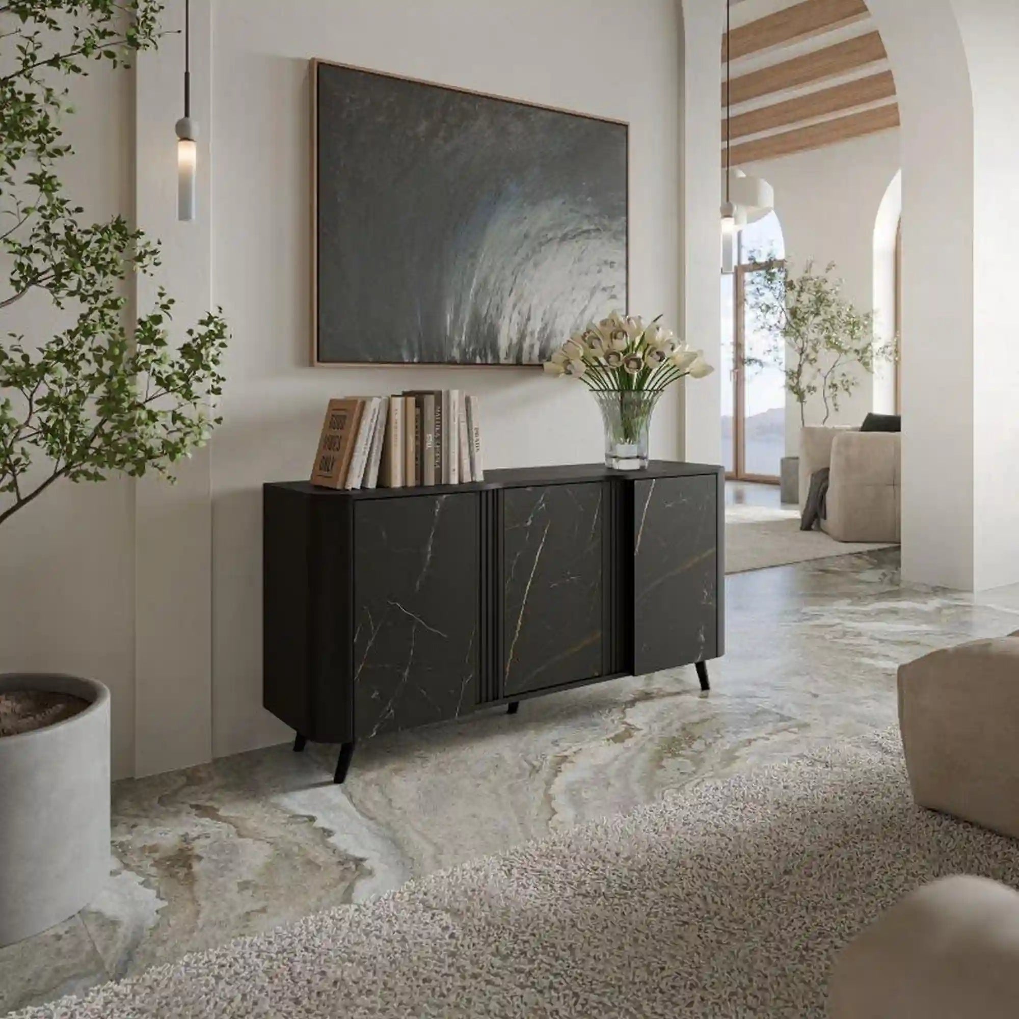 Comoda HOUSTON OCN-38117, negru