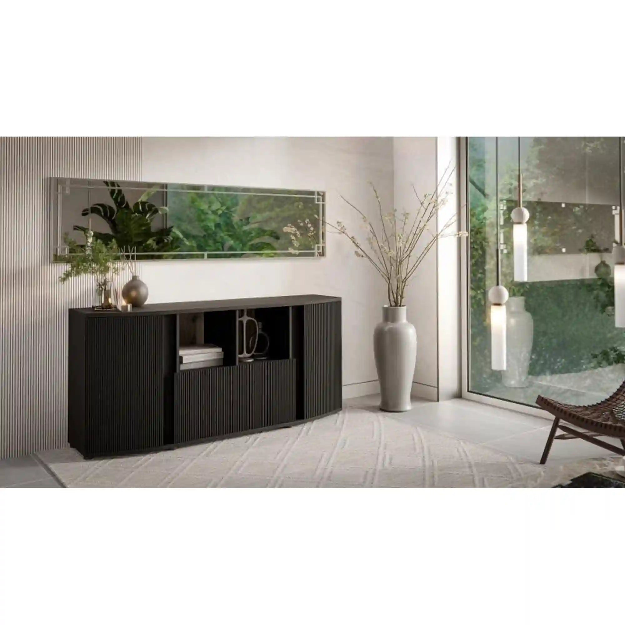 Comoda HOUSTON OCN-38146, negru/stejar