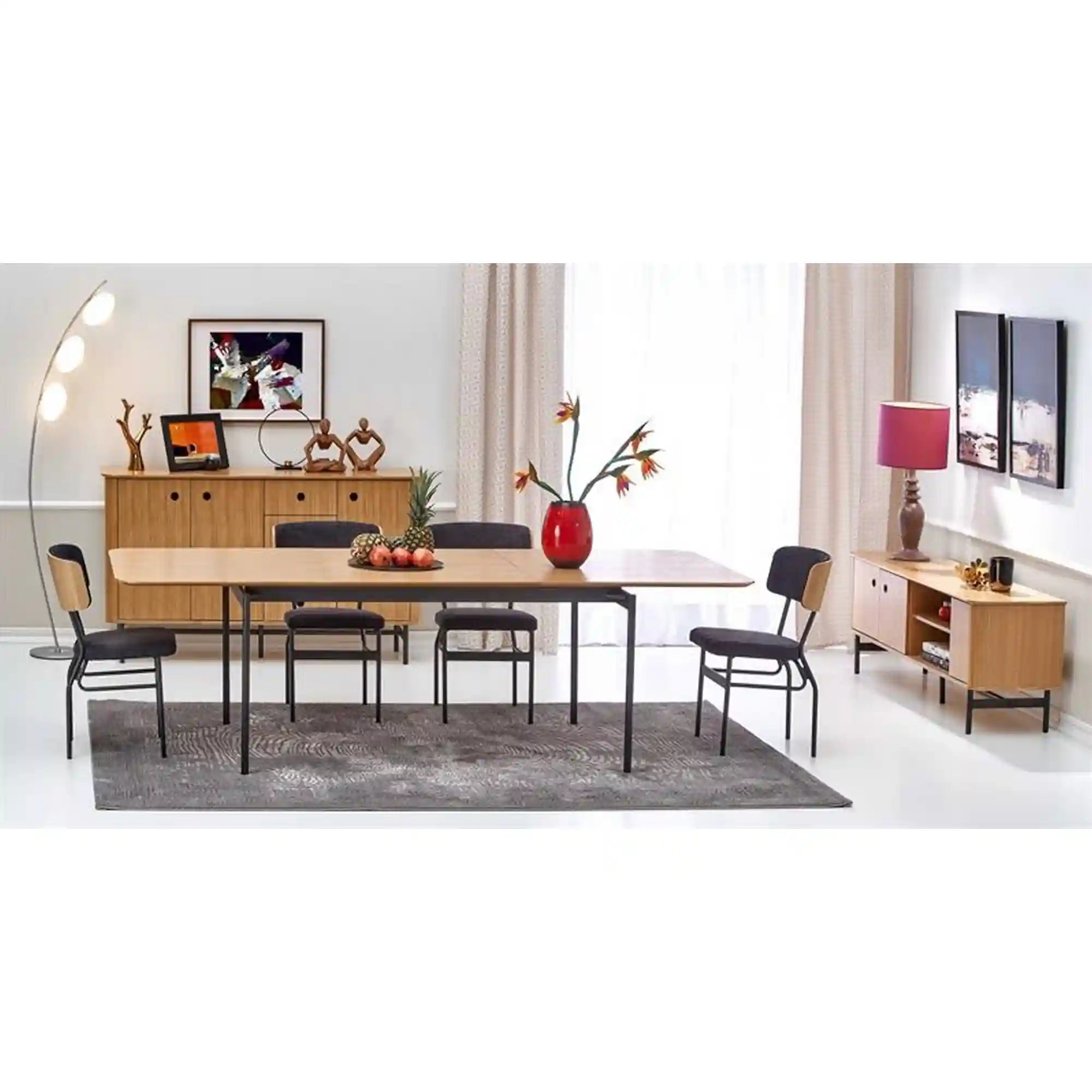 Comoda HOUSTON OCN-38156, stejar/negru