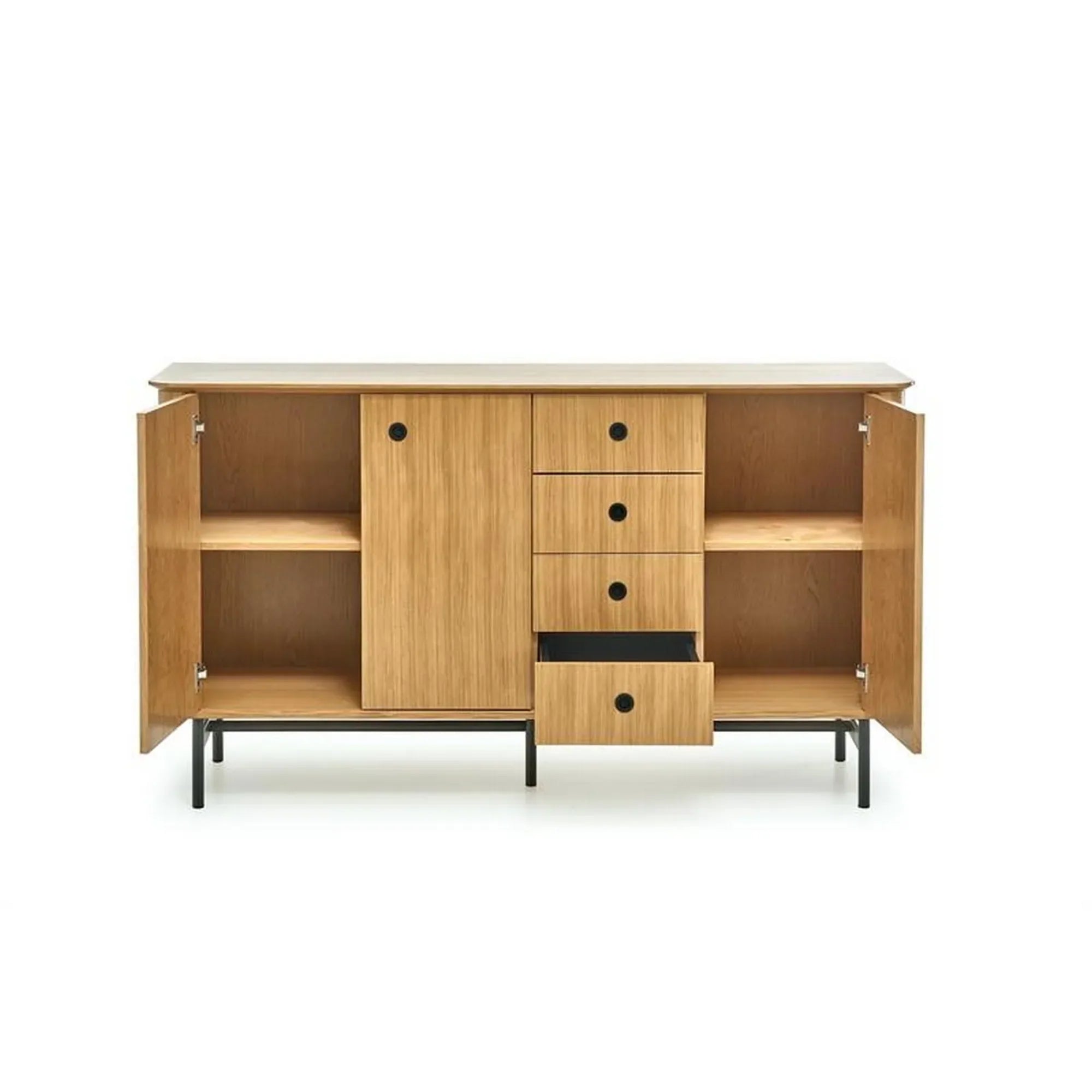 Comoda HOUSTON OCN-38156, stejar/negru