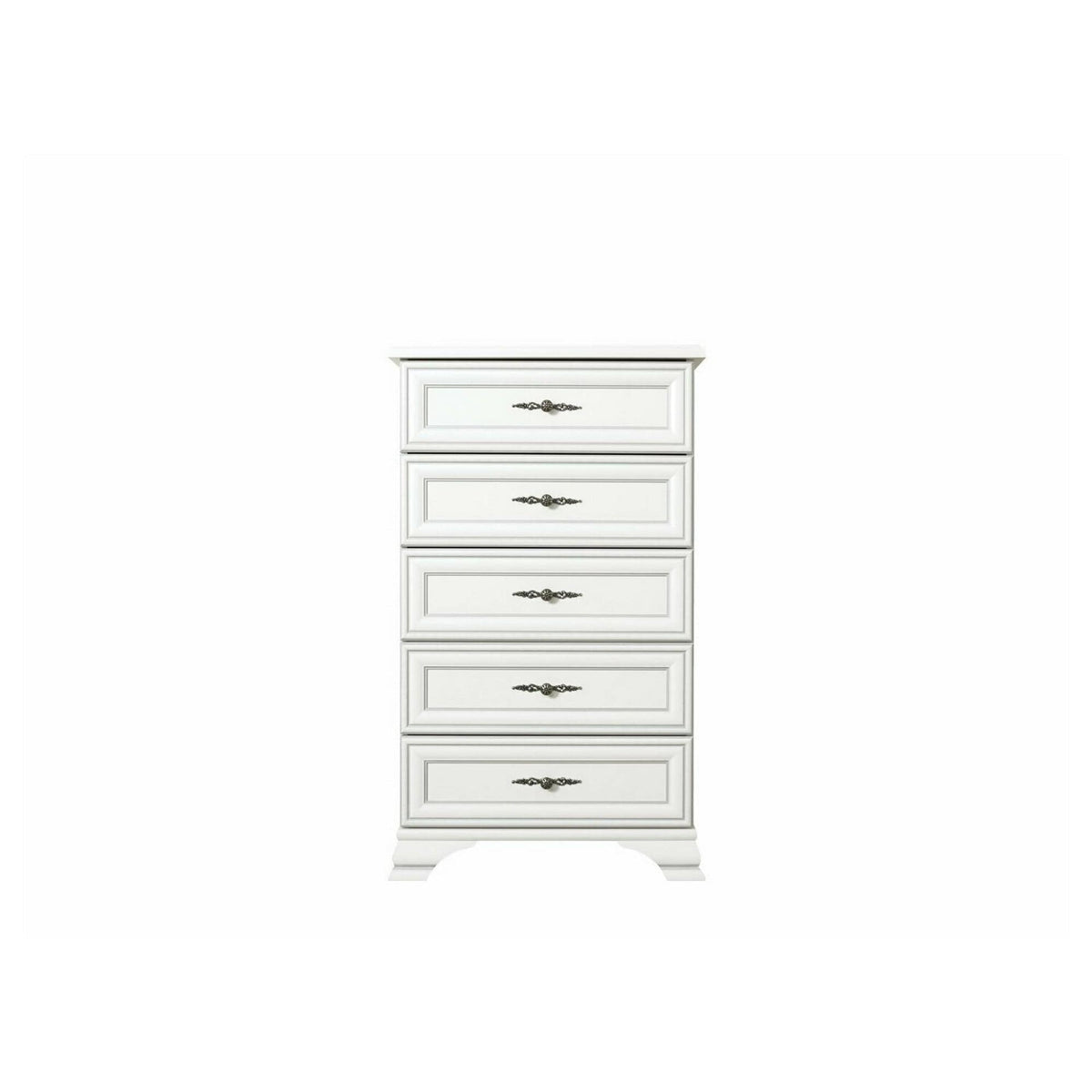 Comoda sertare alb IDENTO, PAL/MDF, 65x45x110 cm