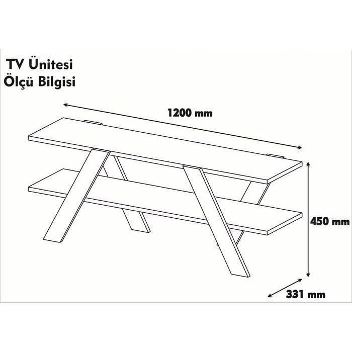 Comoda TV AMSTERDAM OCN-34016, alb/nuc