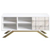 Comoda TV AMSTERDAM OCN-34172, alb/auriu