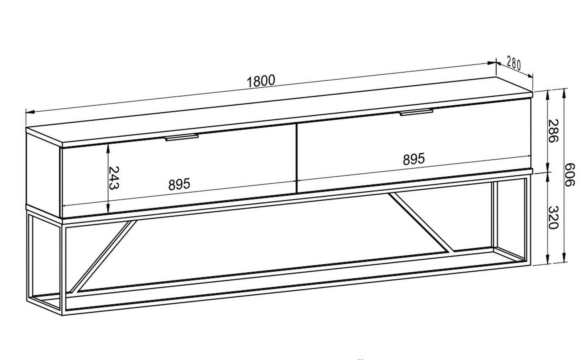 Comoda TV AMSTERDAM OCN-34196, negru