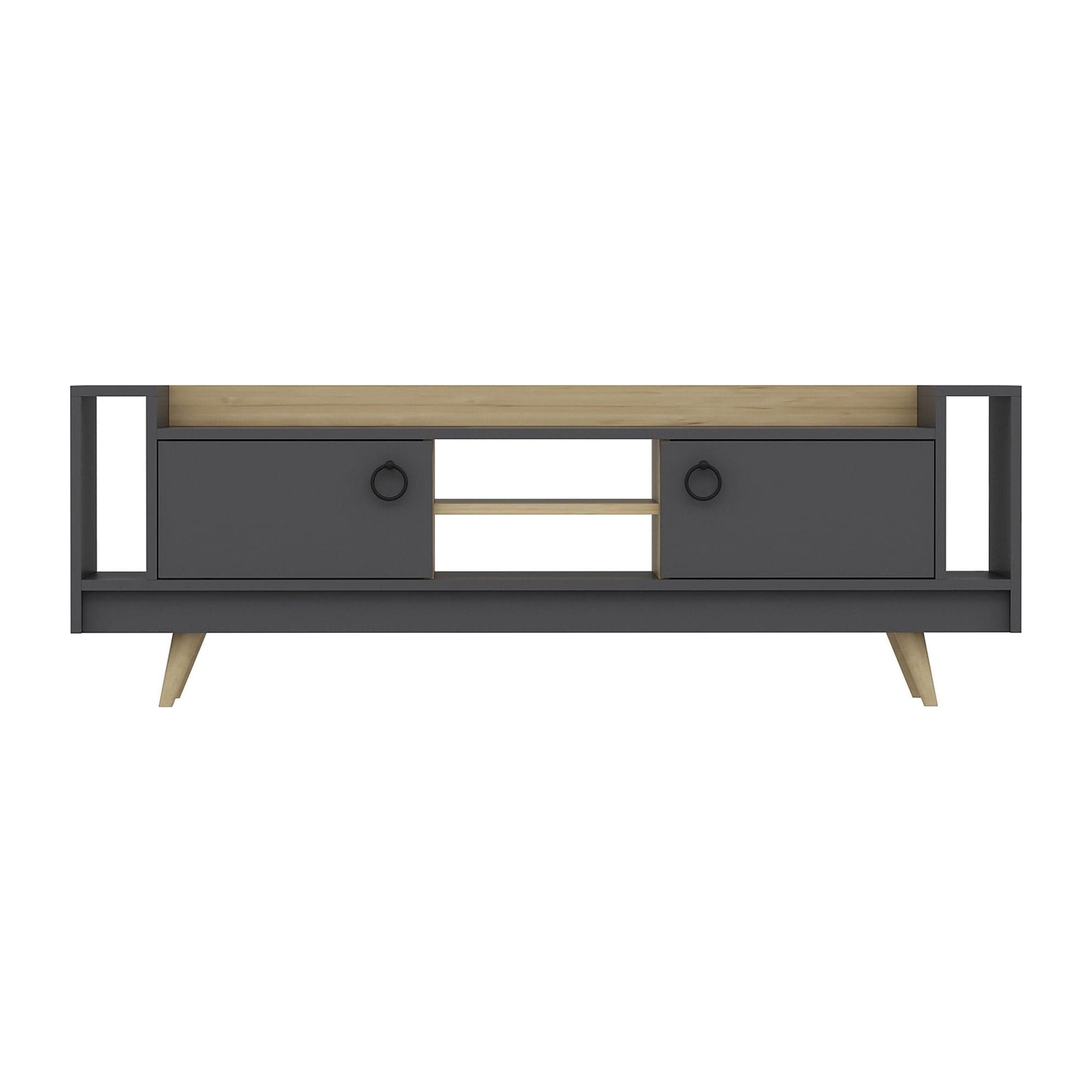 Comoda TV AMSTERDAM OCN-34203, gri antracit/stejar