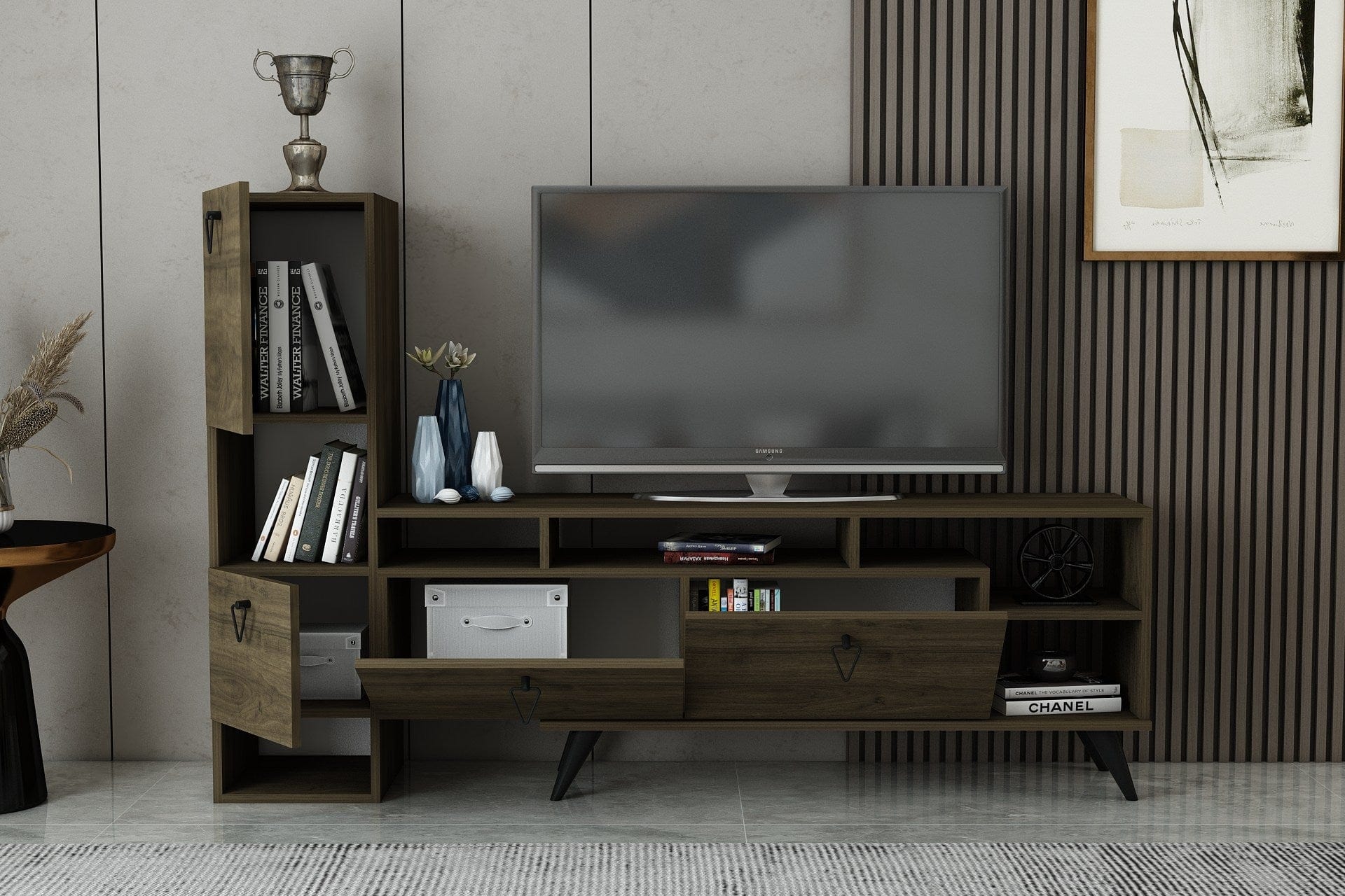 Comoda TV AMSTERDAM OCN-34222, nuc inchis/negru