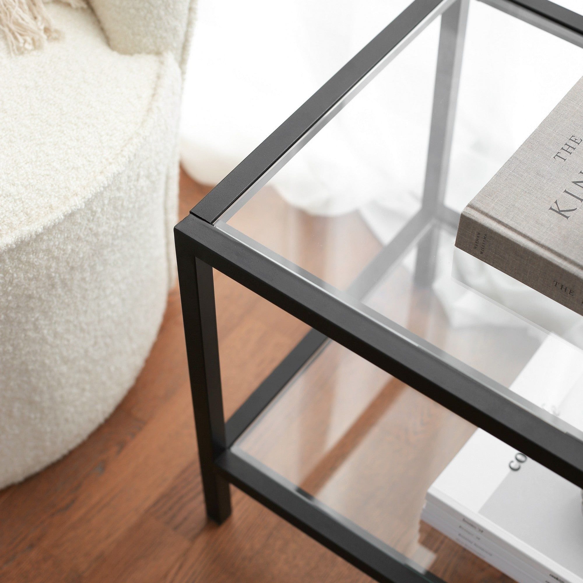 Comoda TV AMSTERDAM OCN-34276, negru/transparent