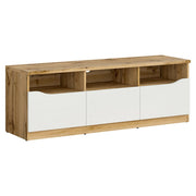Comoda TV BERGEN OCN-29626, stejar/alb lucios