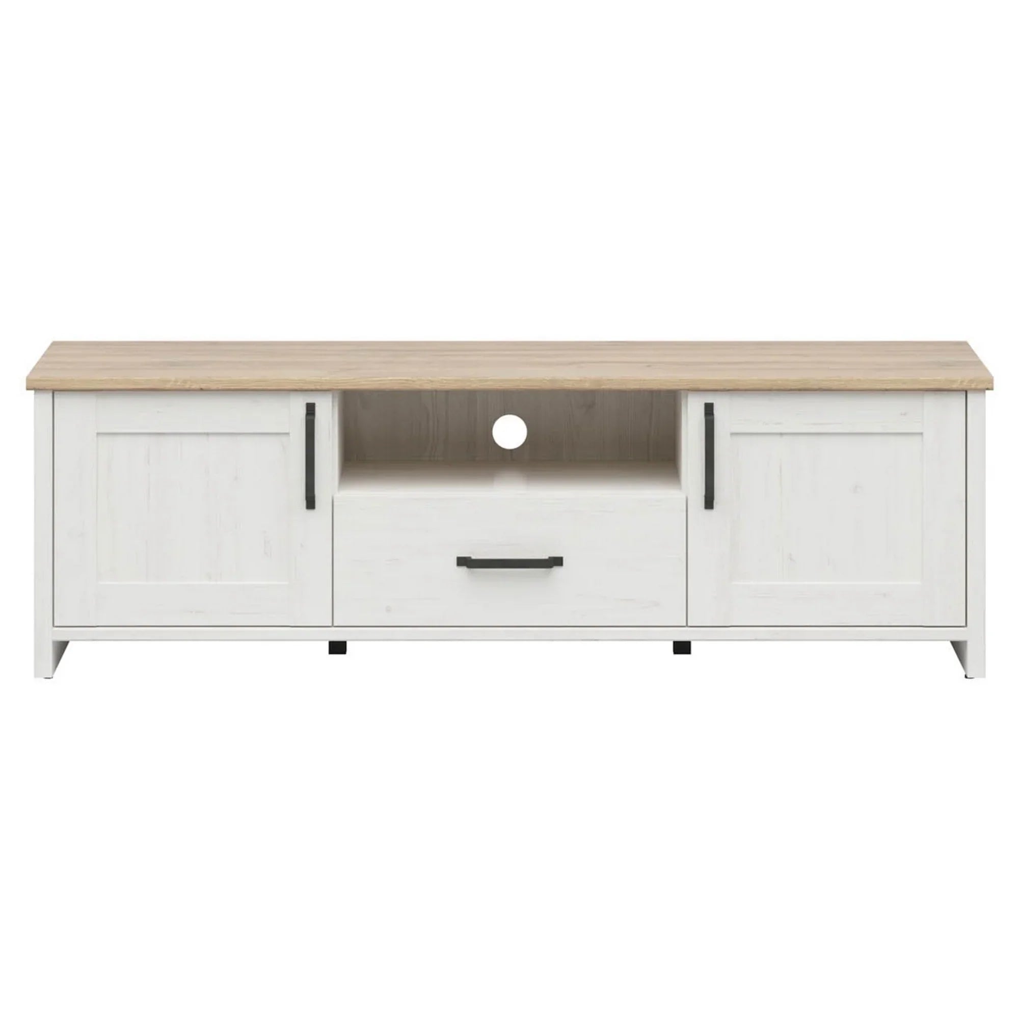 Comoda TV BERGEN OCN-29627, alb/stejar