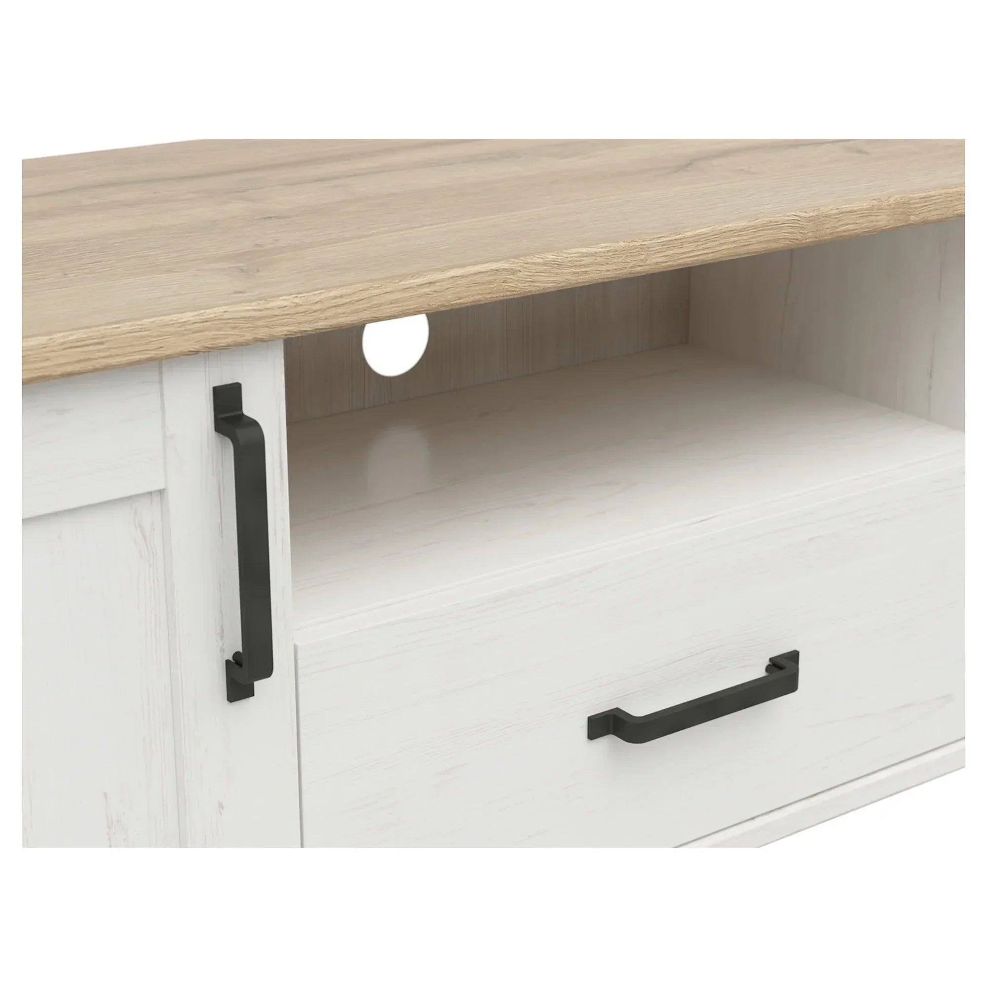 Comoda TV BERGEN OCN-29627, alb/stejar