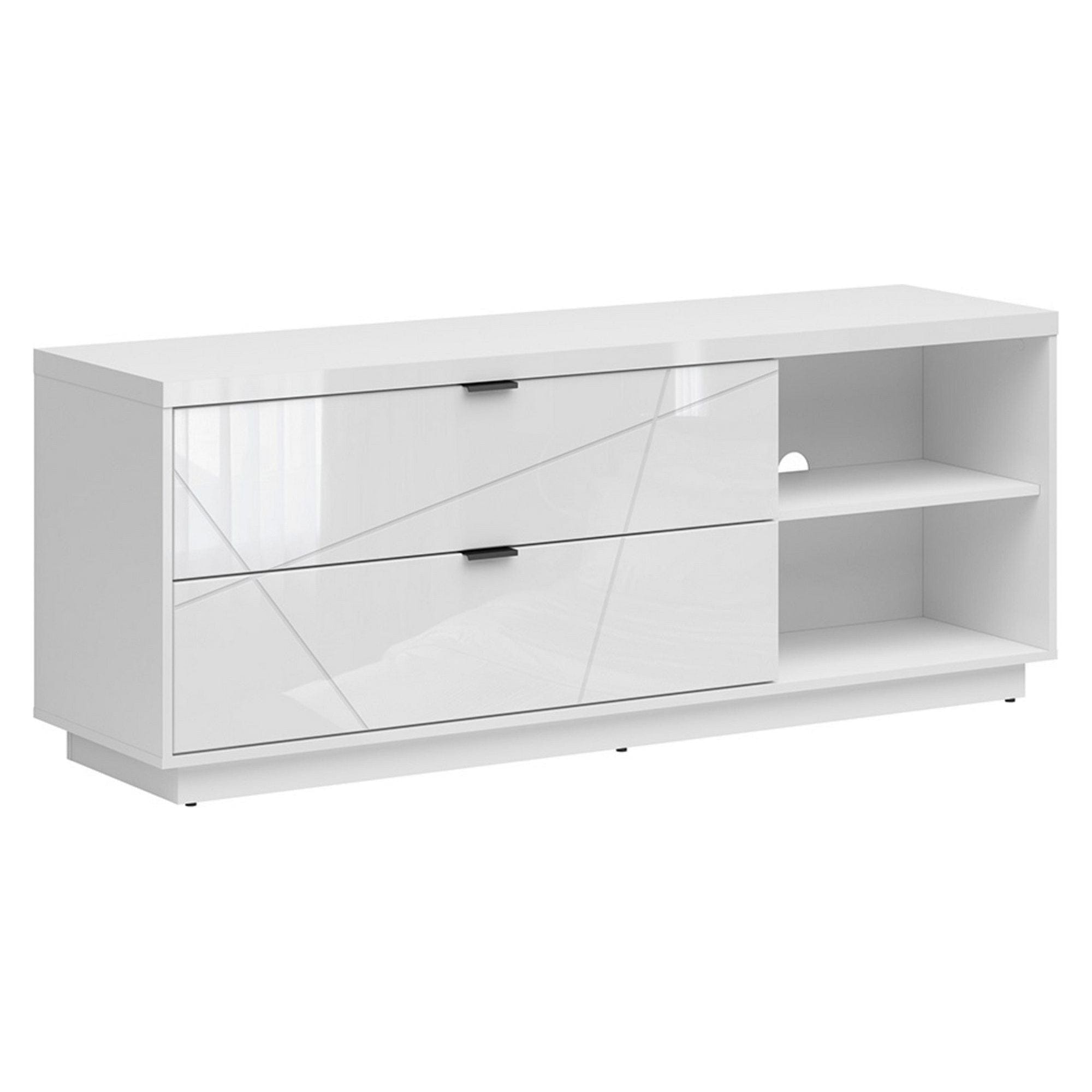 Comoda TV BERGEN OCN-29662, alb lucios