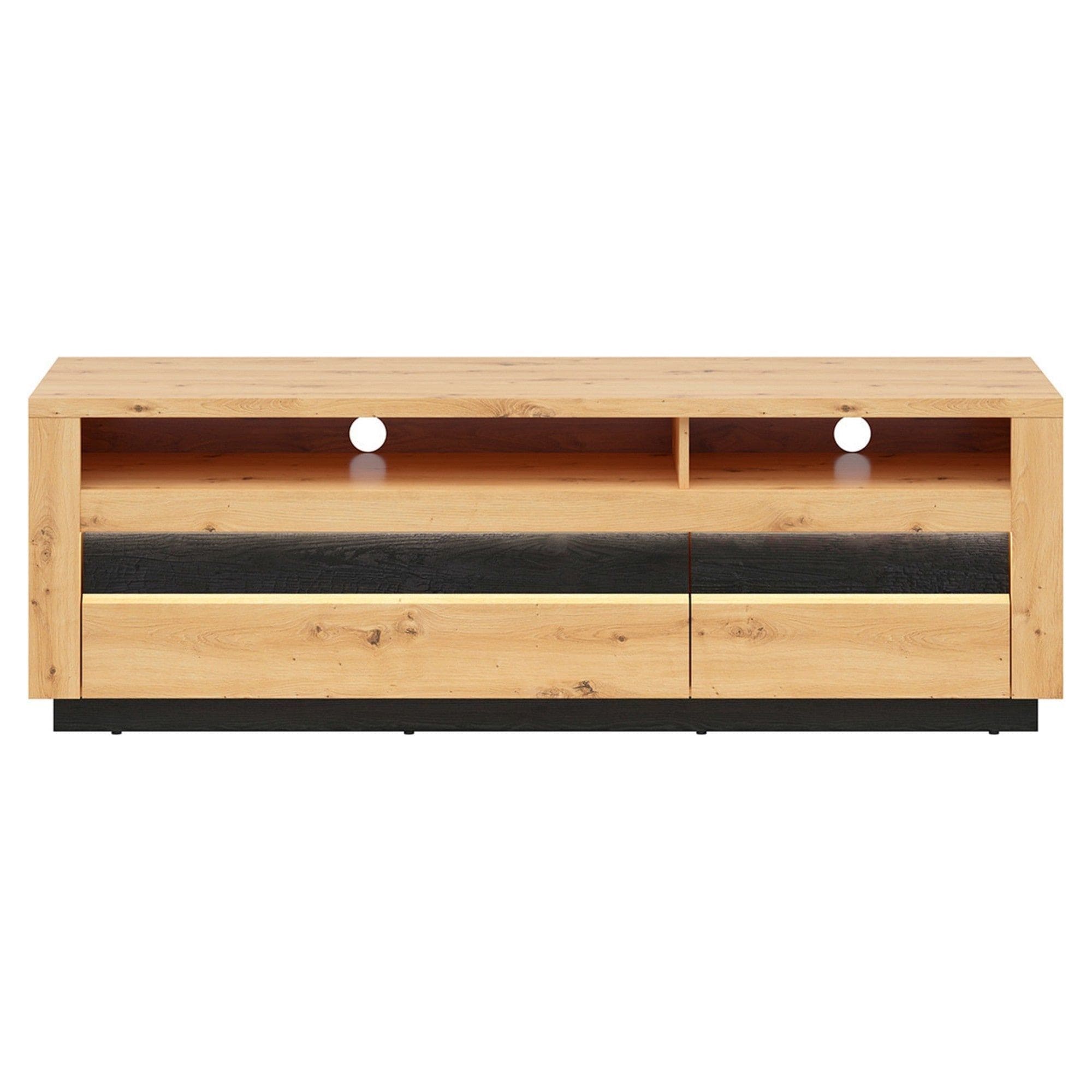 Comoda TV BERGEN OCN-29698, stejar artisan/negru