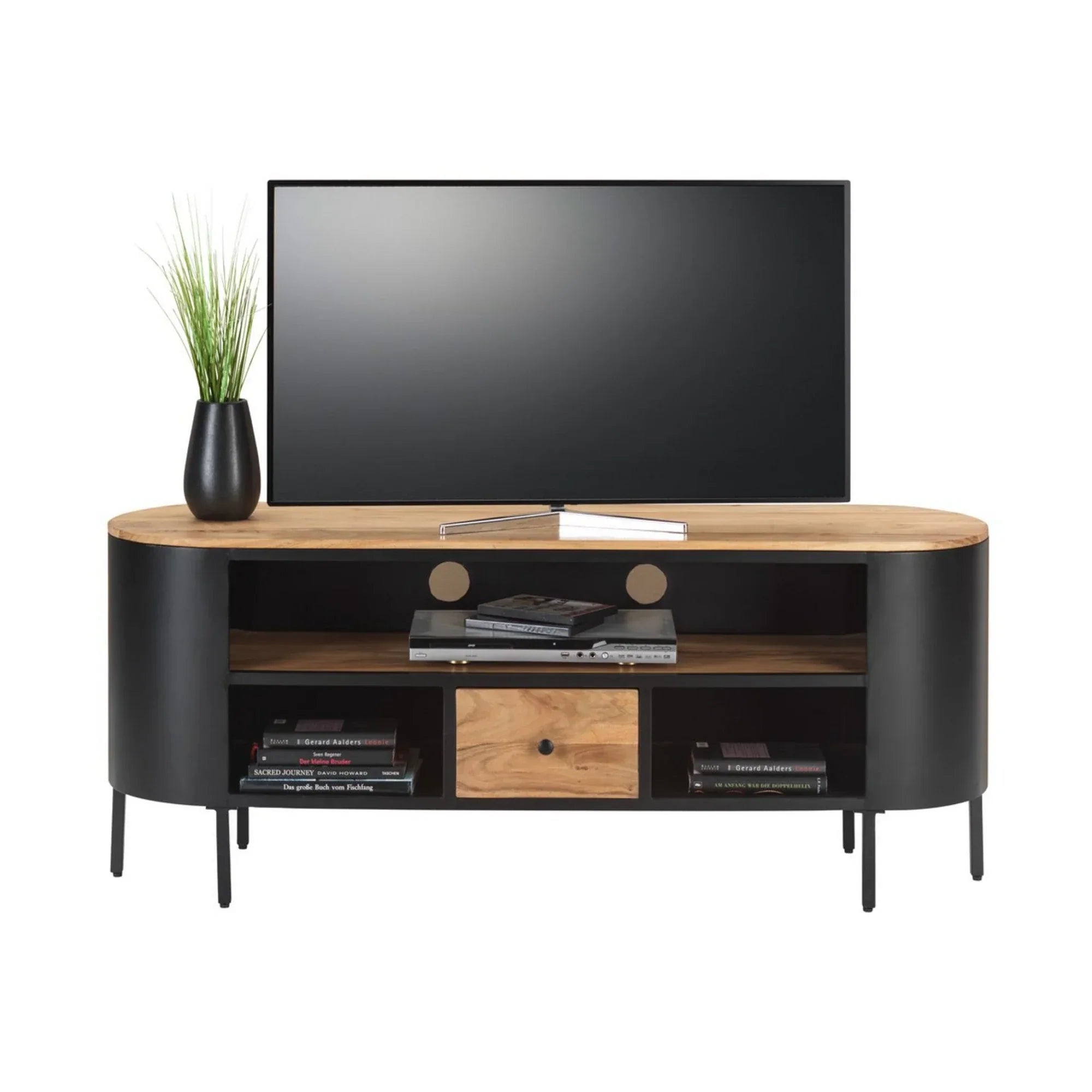 Comoda TV BERGEN OCN-29718, stejar/negru