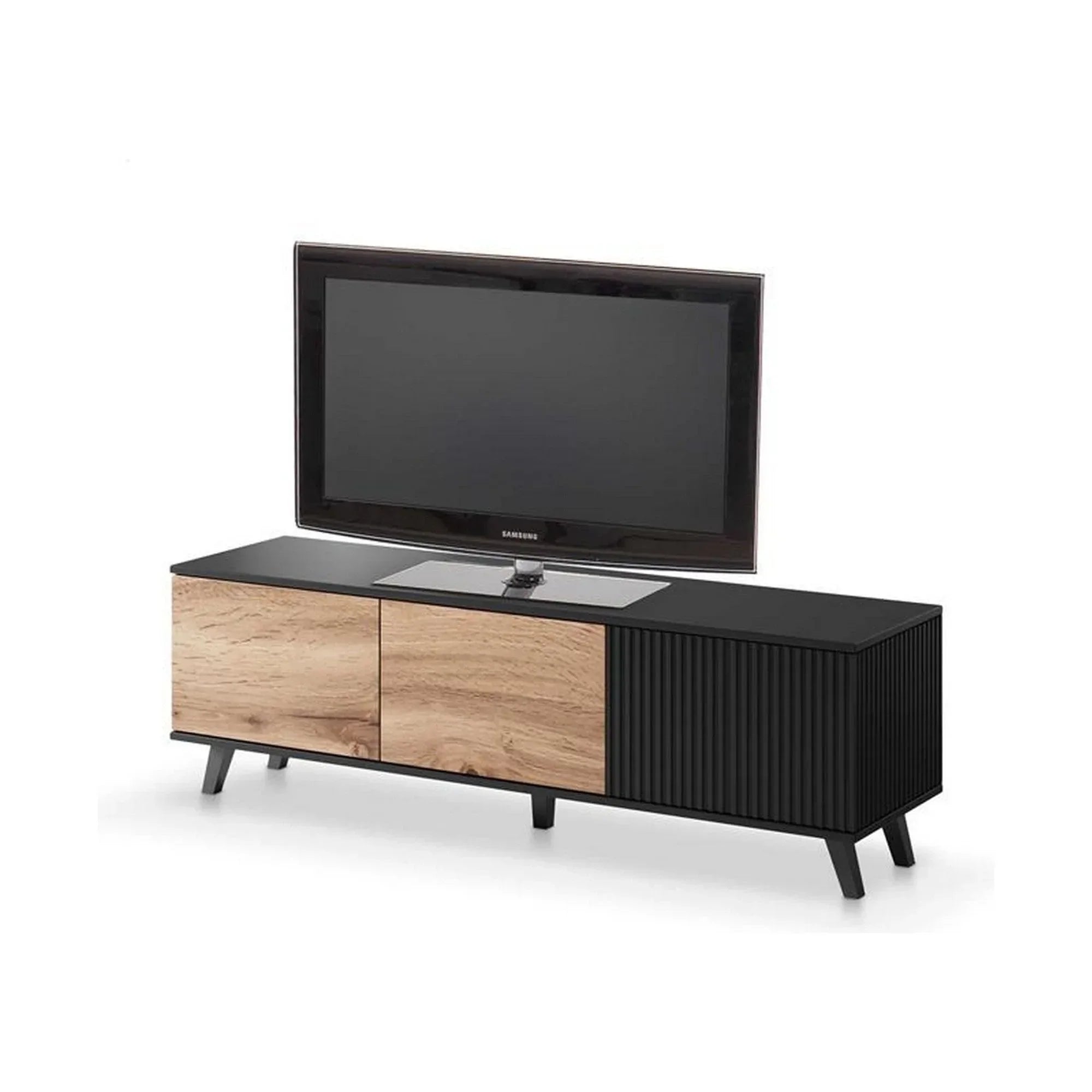 Comoda TV HOUSTON OCN-37971, stejar wotan/negru