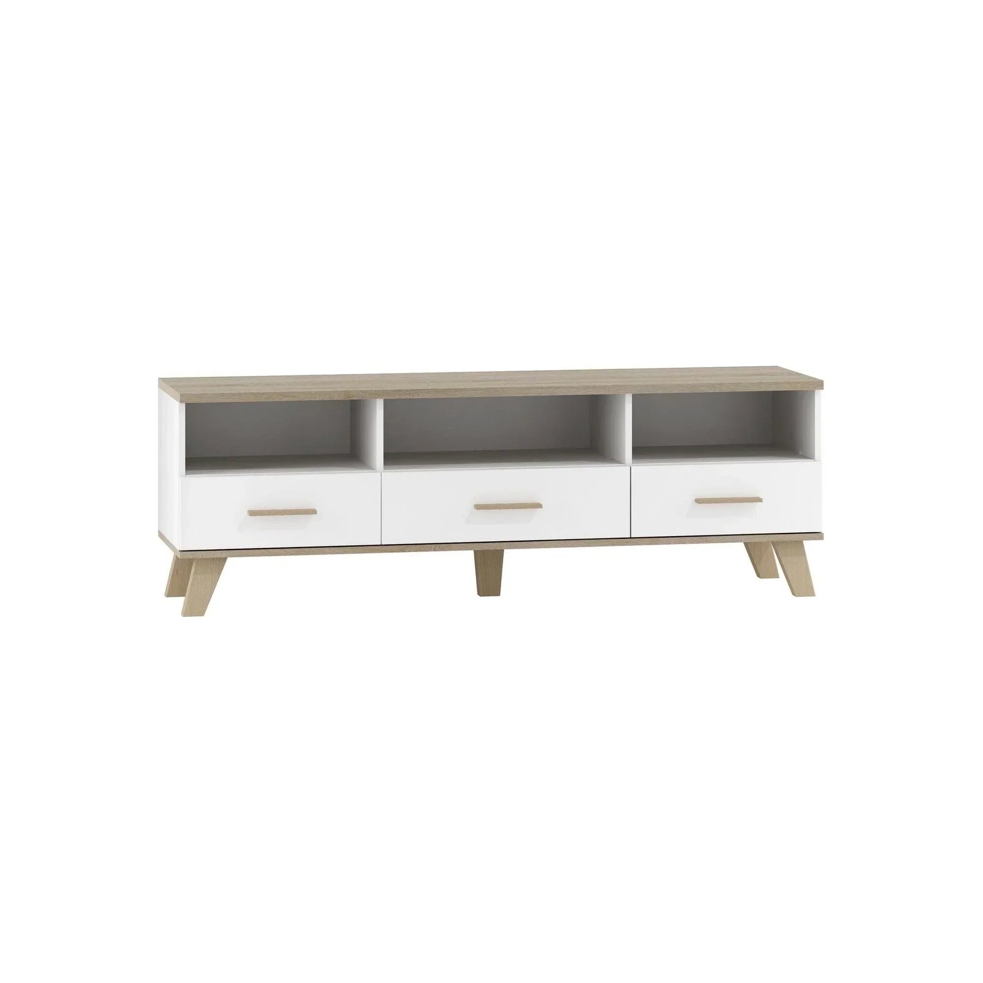 Comoda TV HOUSTON OCN-38029, alb/stejar sonoma