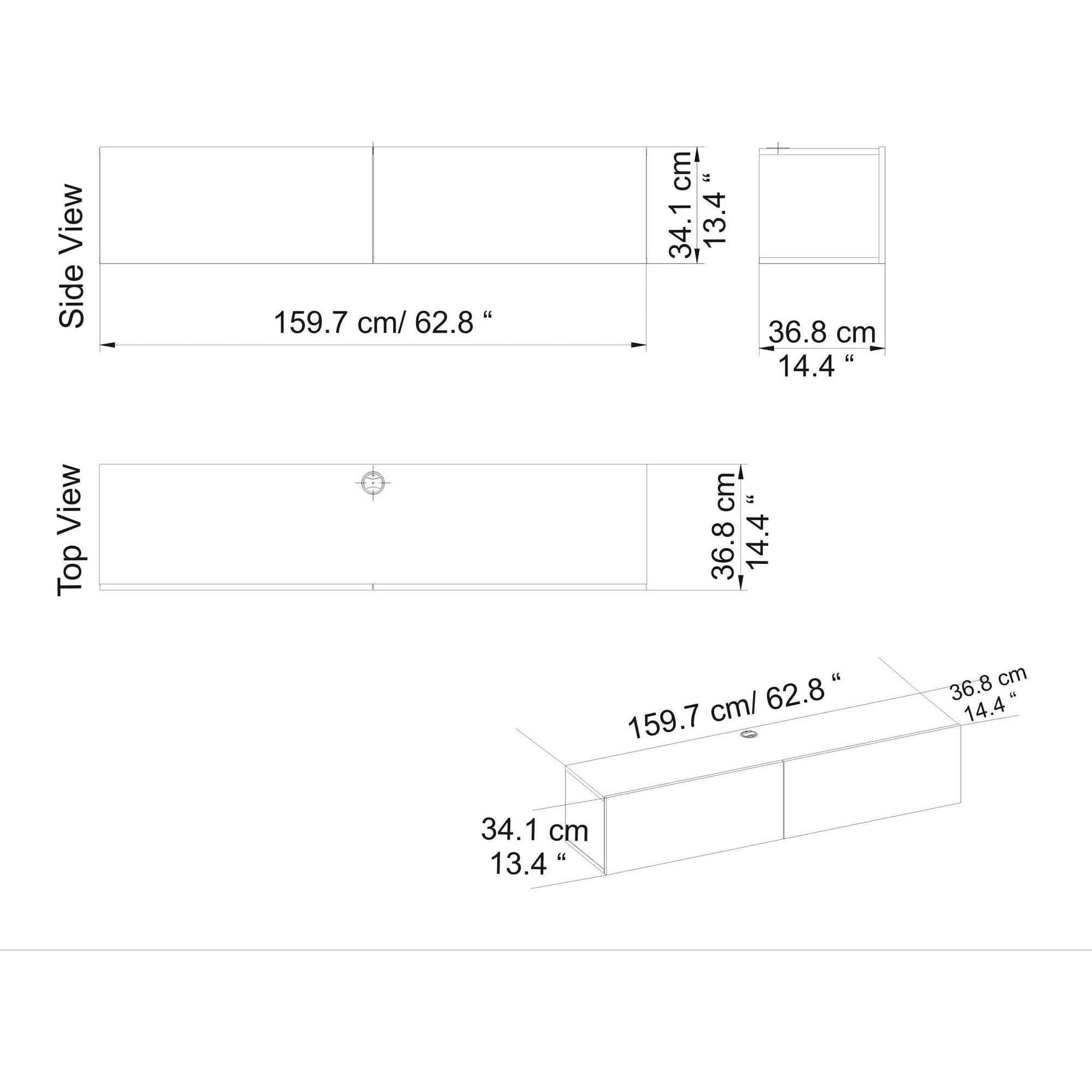 Comoda TV AMSTERDAM OCN-34199, alb/nuc