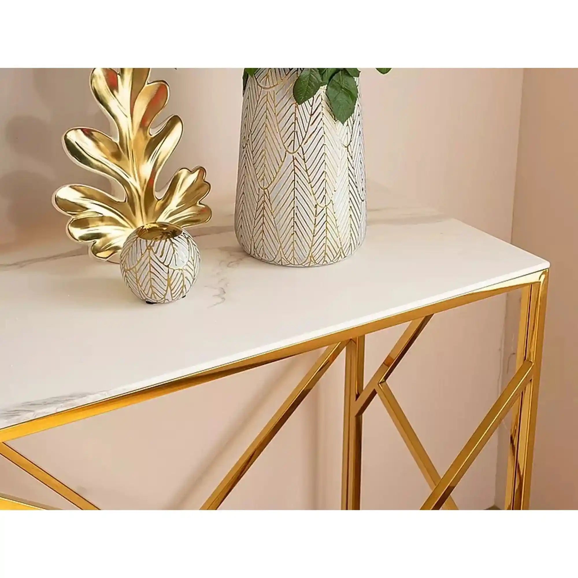 Consola DETROIT OCN-39957, alb/auriu