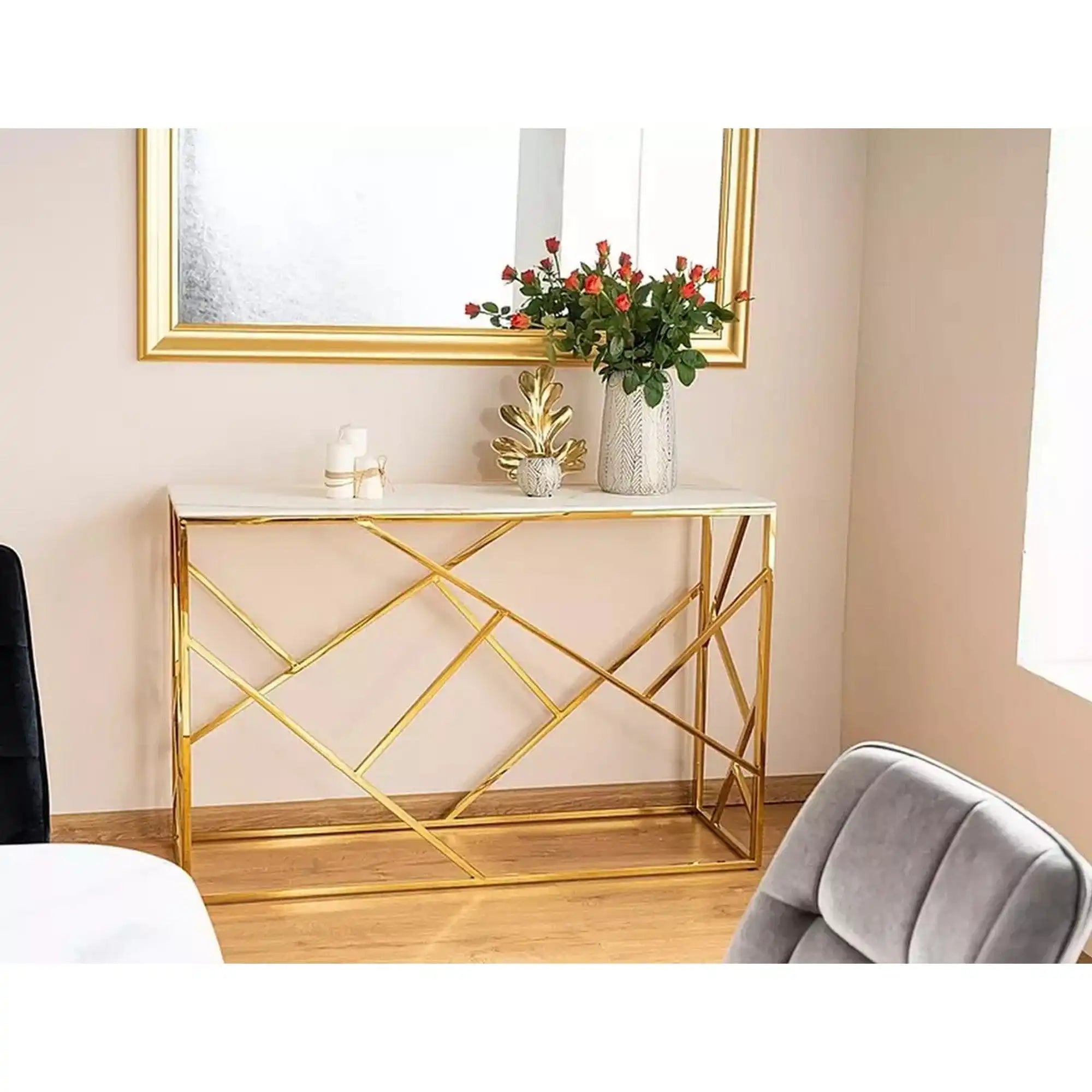 Consola DETROIT OCN-39957, alb/auriu