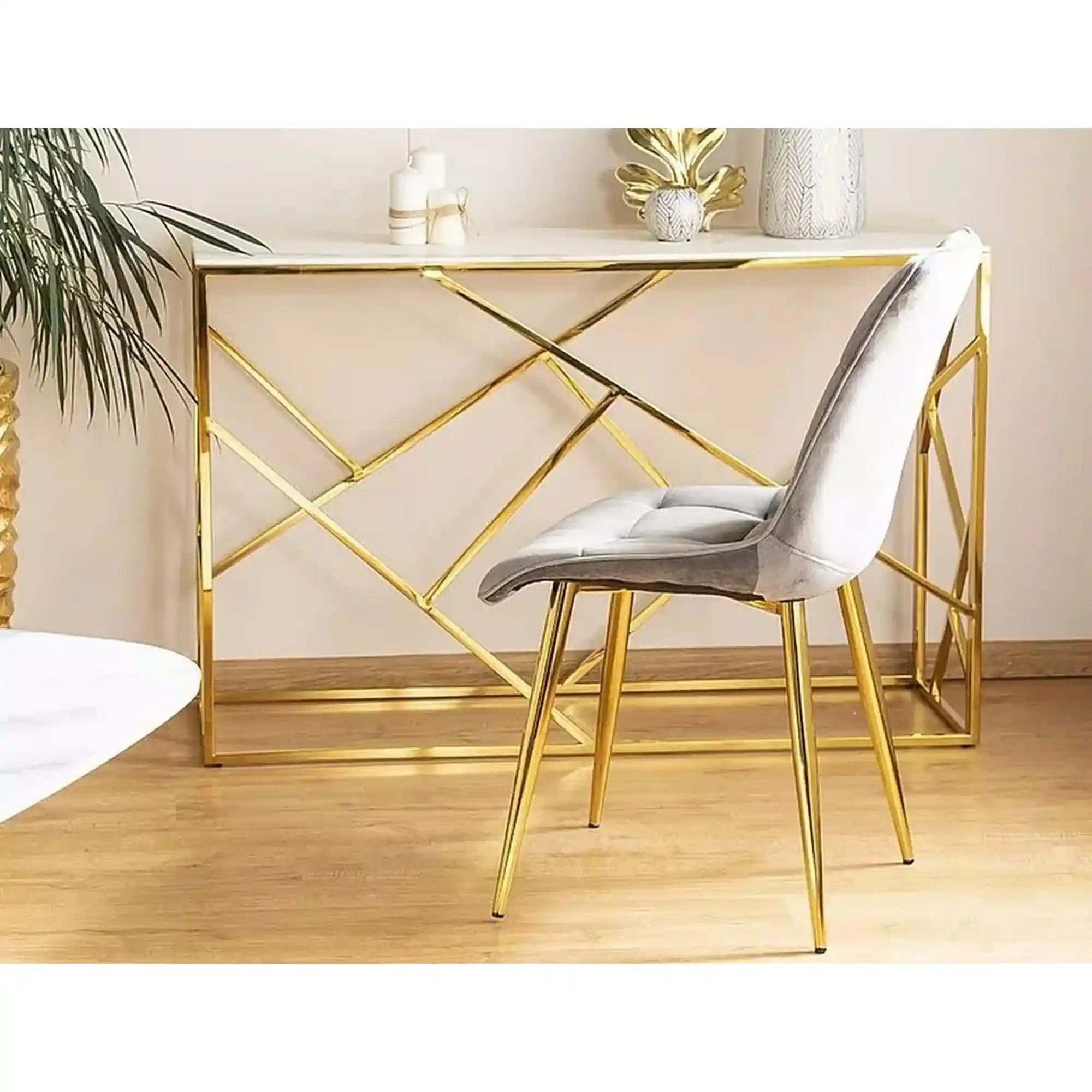 Consola DETROIT OCN-39957, alb/auriu