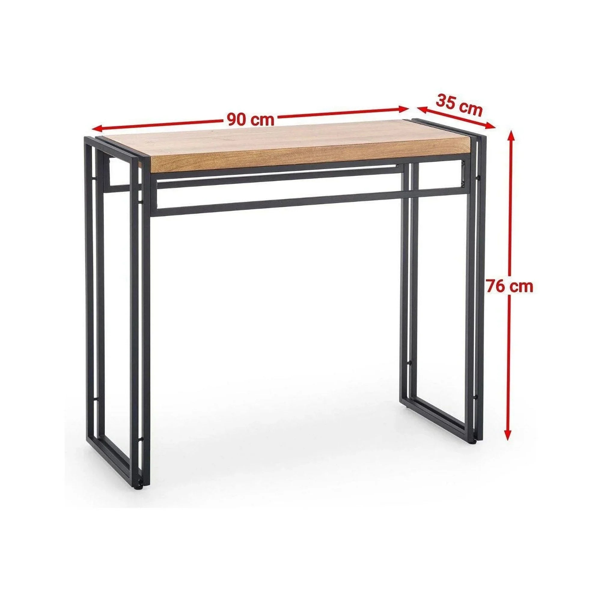Consola HOUSTON OCN-37943, stejar auriu/negru