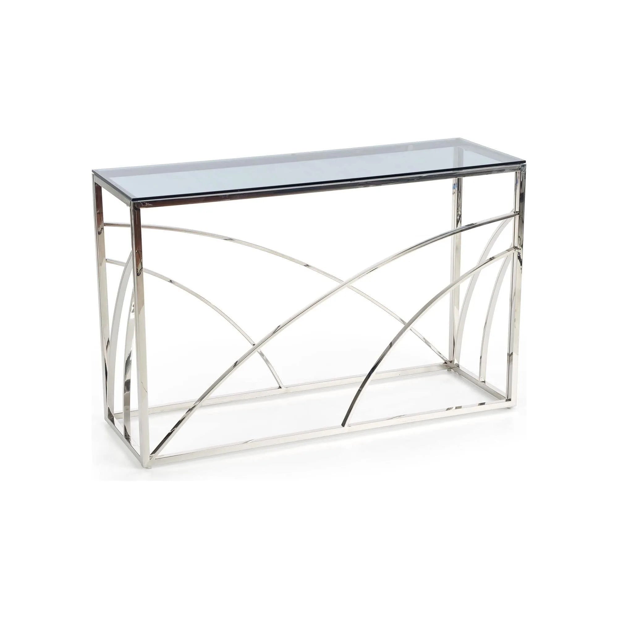 Consola HOUSTON OCN-37945, negru fumuriu/crom