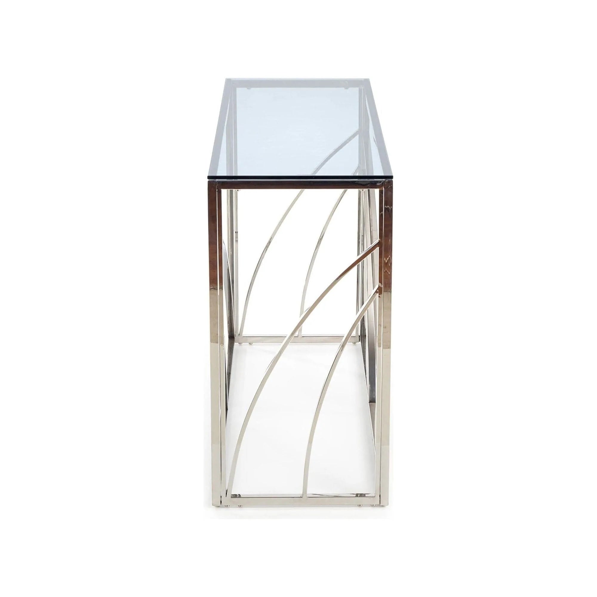 Consola HOUSTON OCN-37945, negru fumuriu/crom