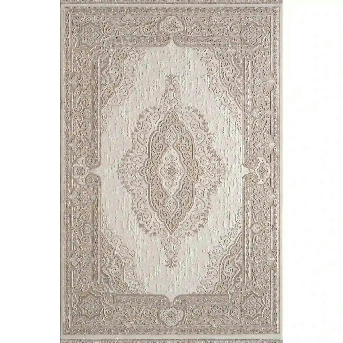 Covor ANETTA 03322A, 80x150 cm, forma dreptunghiulara, acril, crem/bej
