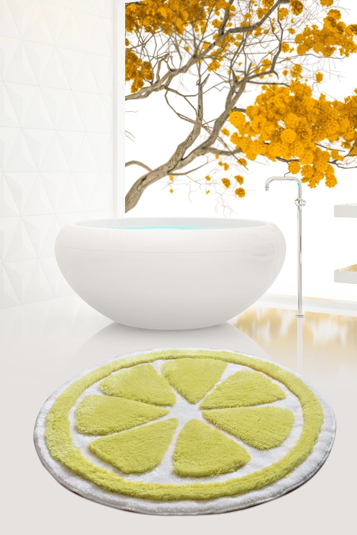 Covoras baie AMSTERDAM OCN-33879, galben/alb