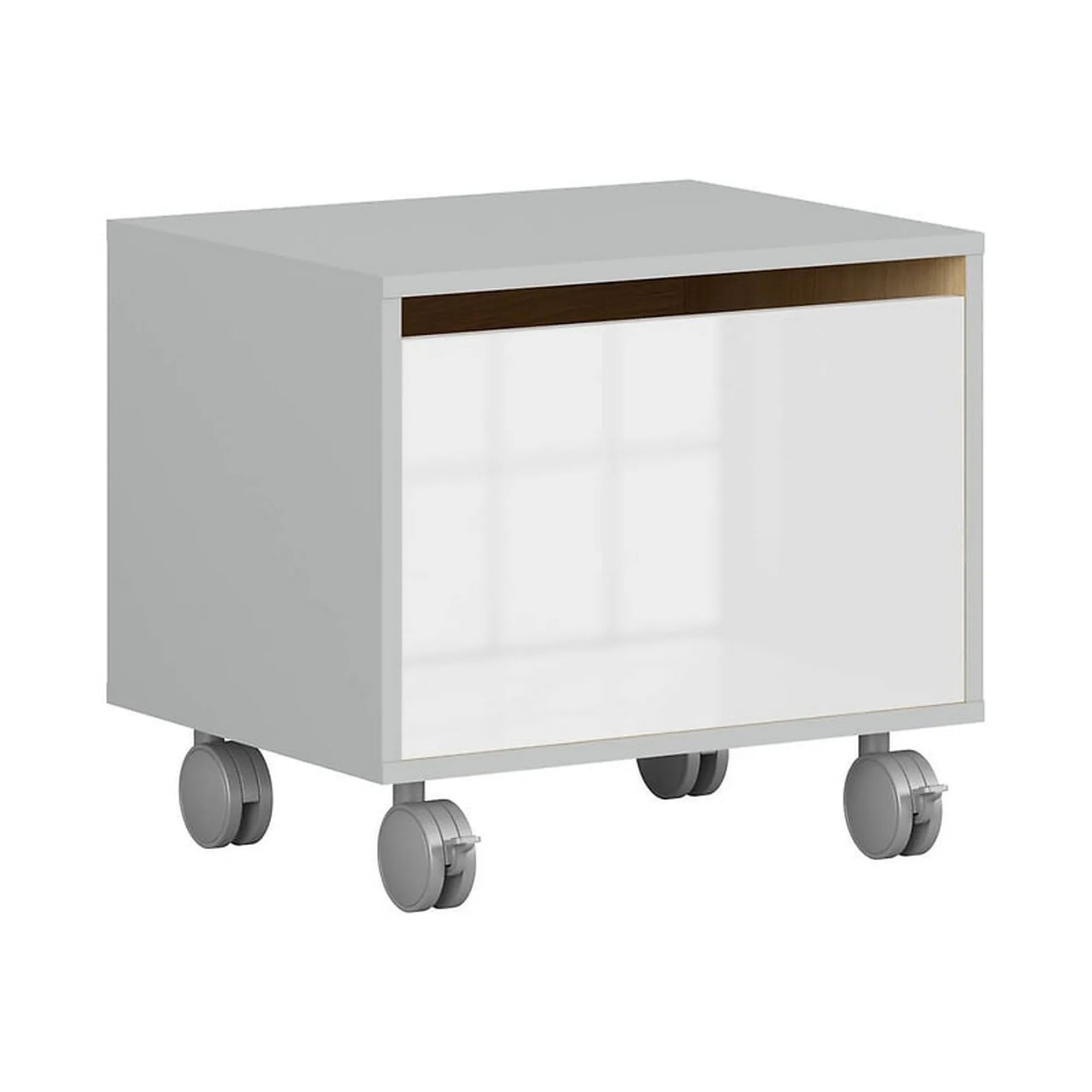 Cutie depozitare BERGEN OCN-29466, gri/alb lucios