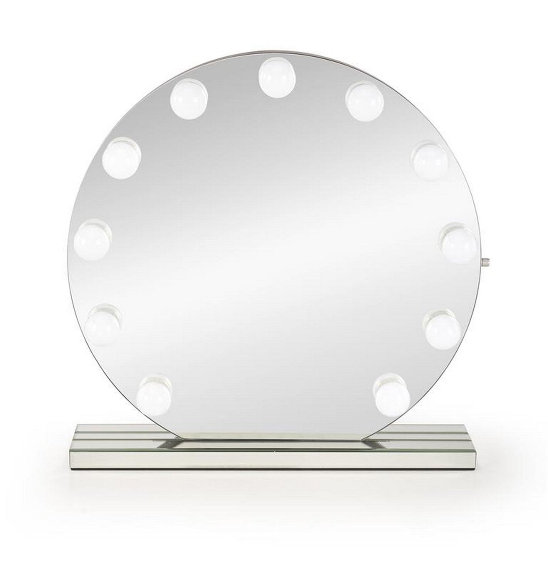 Oglinda TORANO, argintiu, cu iluminare LED, 70x70 cm