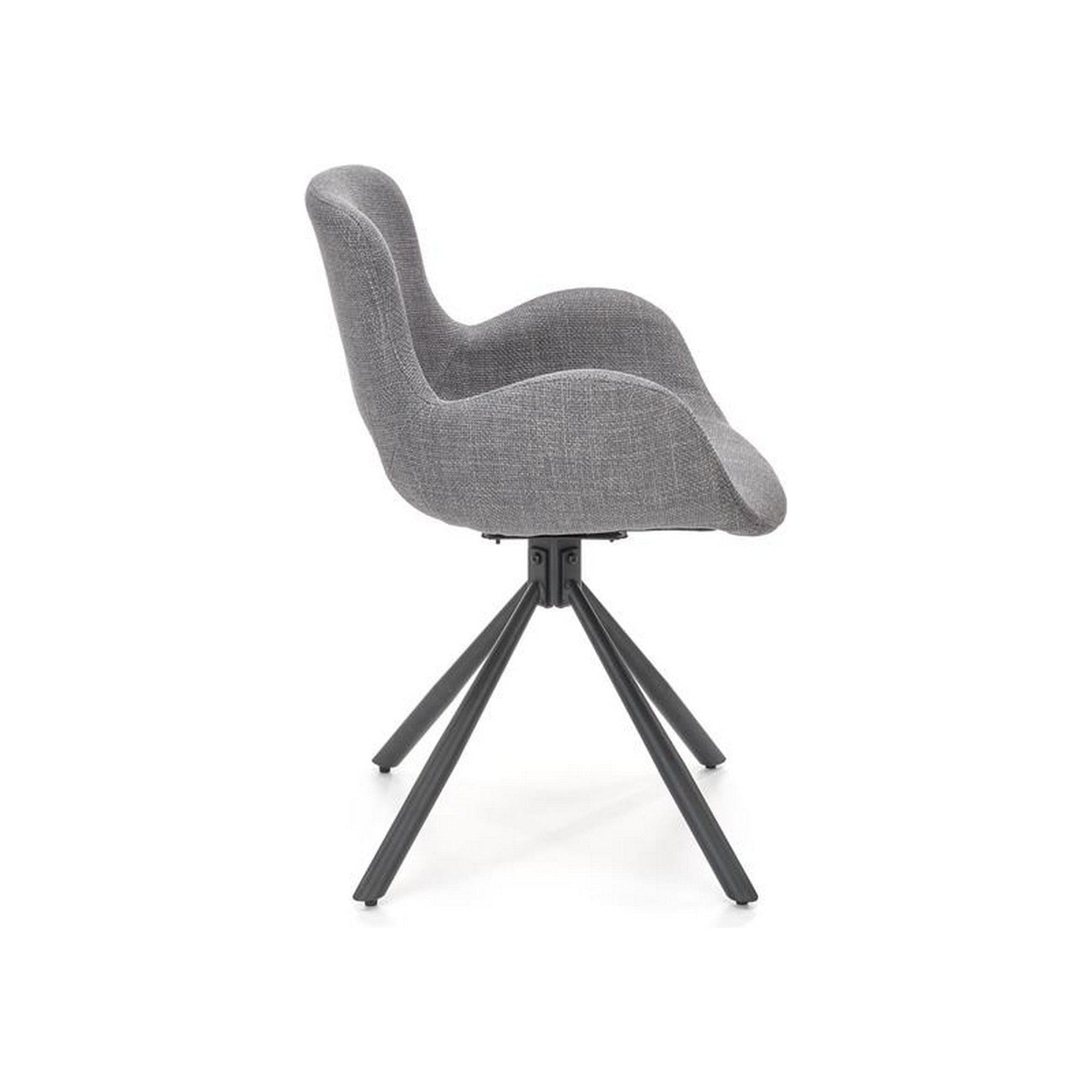Scaun K475, gri/negru, stofa clasica/metal, 59x58x81 cm