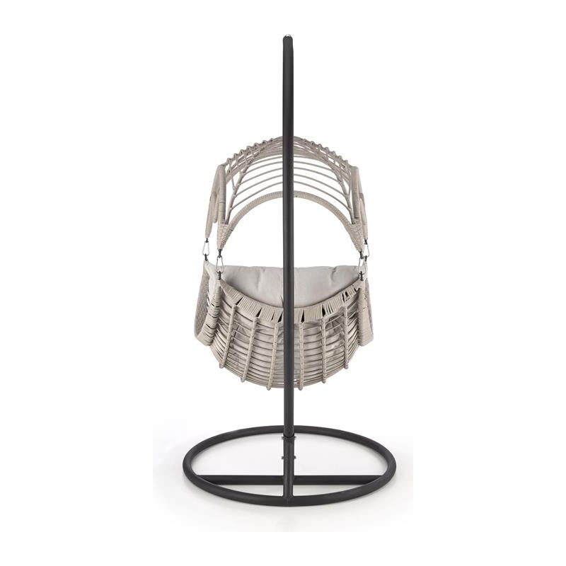 Balansoar RASMUS, gri deschis, ratan sintetic, 85x60x202 cm