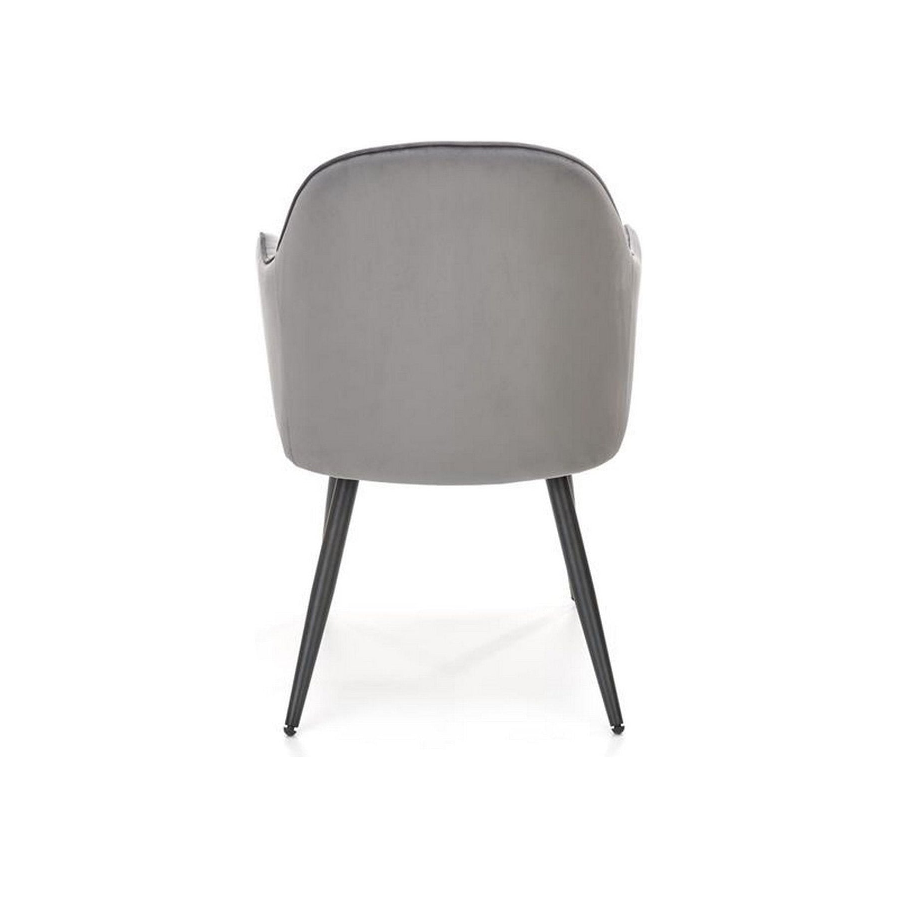 Scaun K464, stofa catifelata gri, 58x59x84 cm