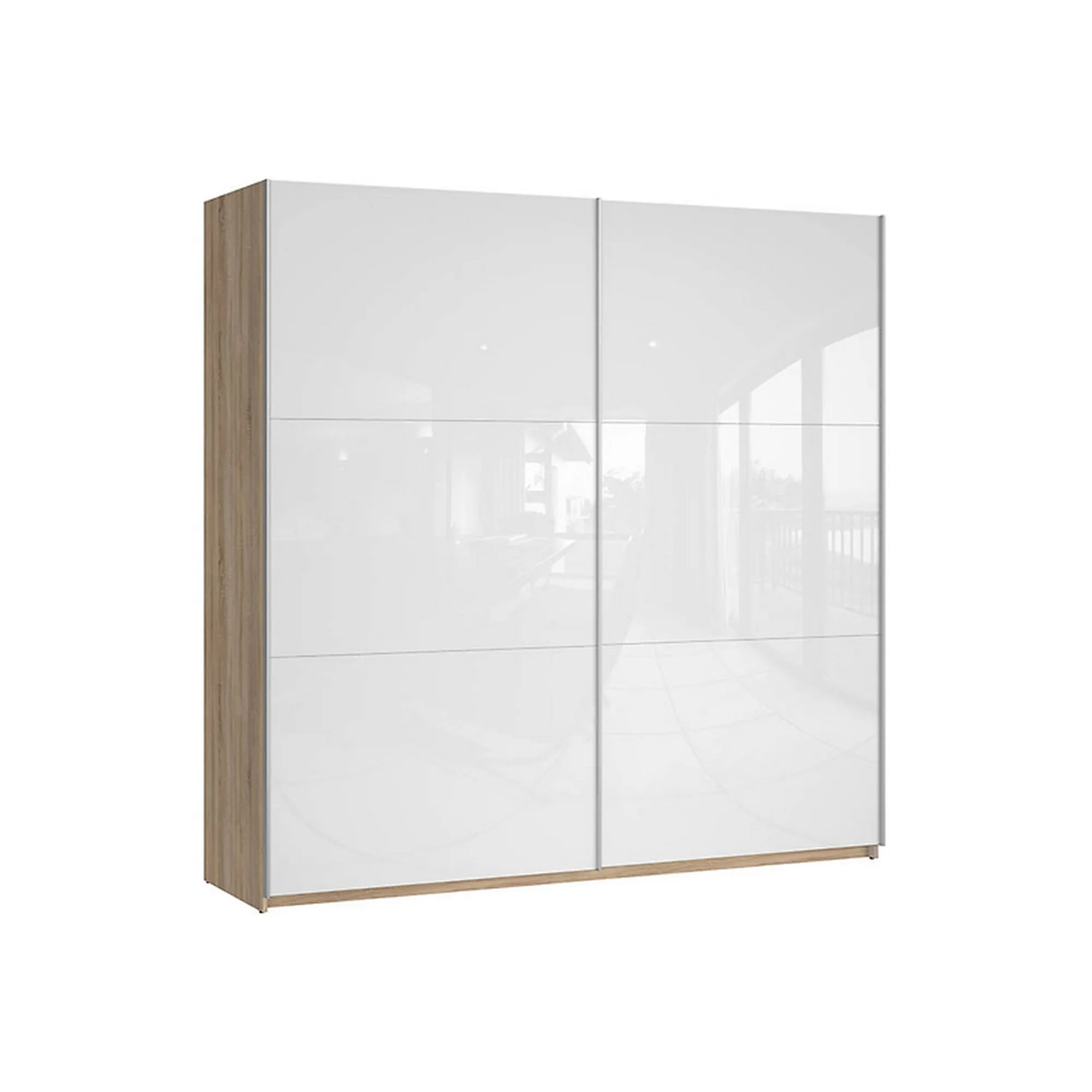 Dressing BERGEN OCN-29419, alb lucios/stejar sonoma