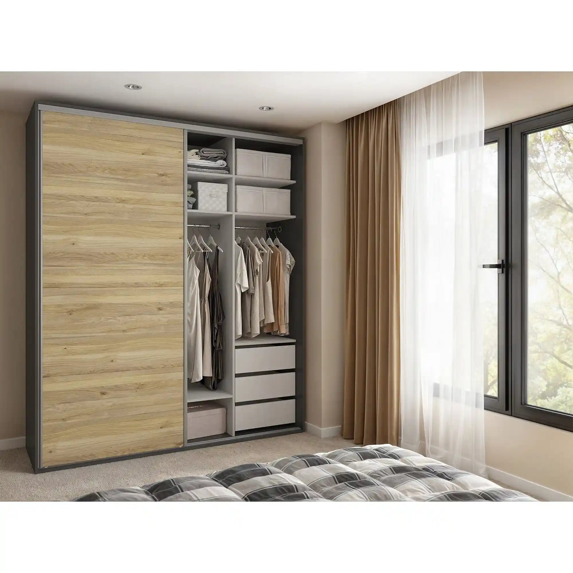 Dressing BERGEN OCN-29449, gri grafit/stejar