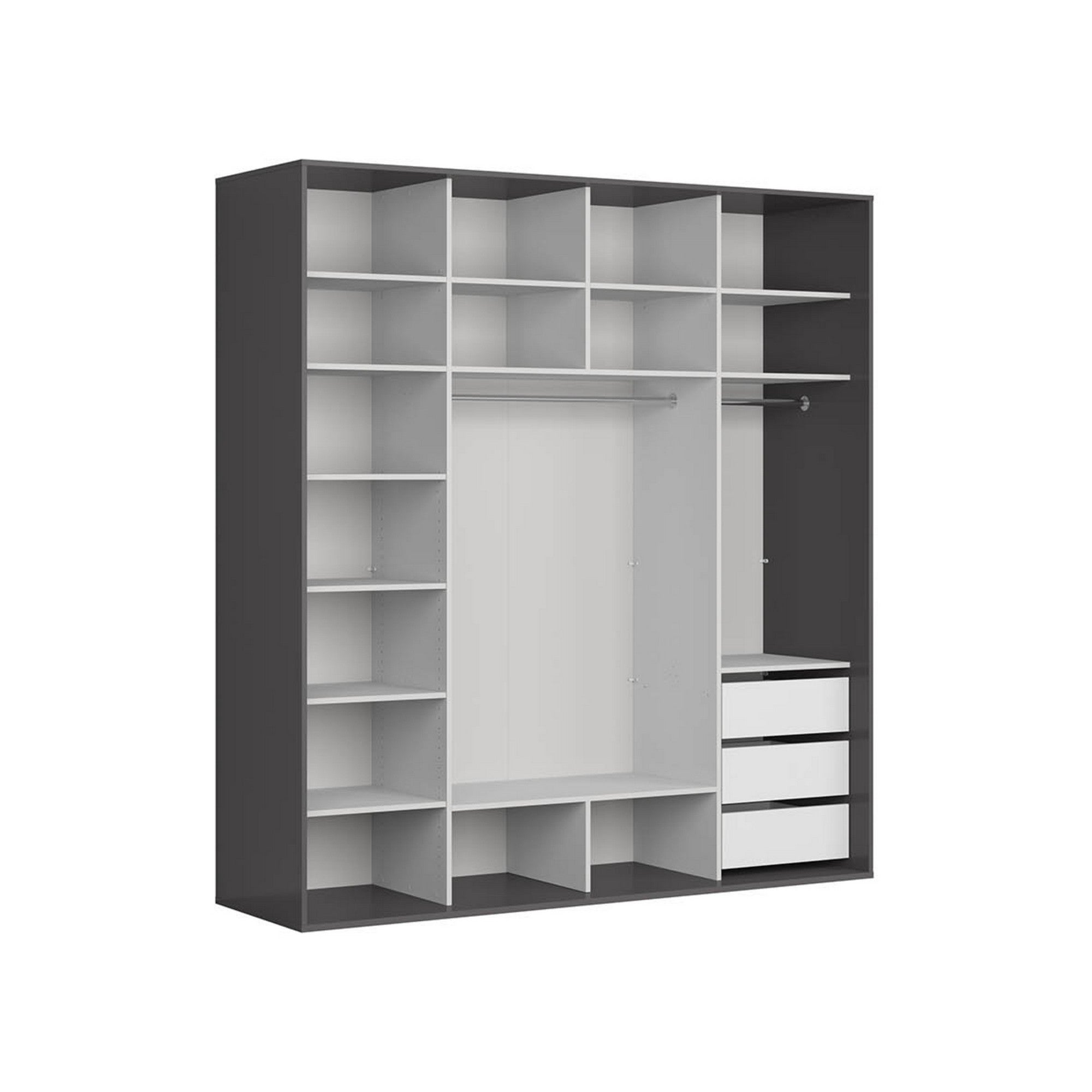 Dressing BERGEN OCN-29459, gri grafit/negru lucios