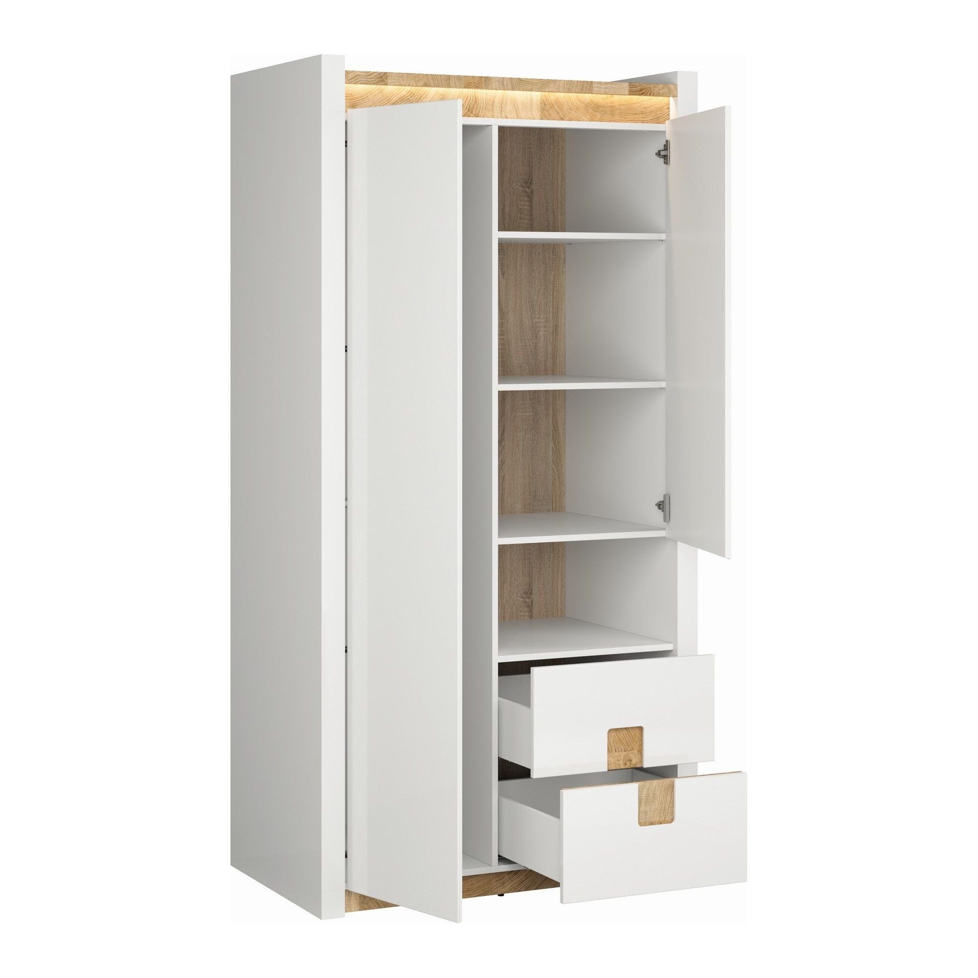 Dulap BERGEN OCN-29356, alb/stejar