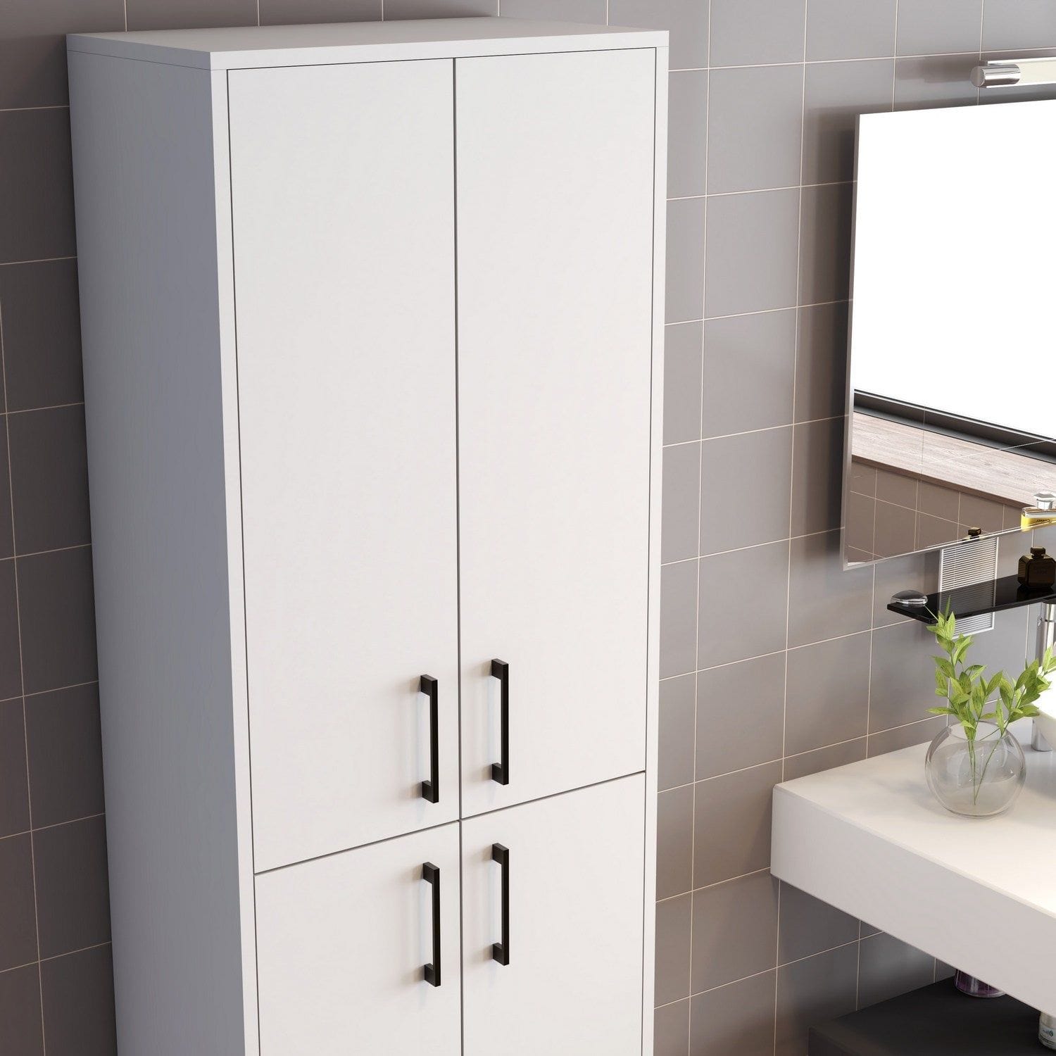 Dulap AMSTERDAM OCN-32963, alb/negru