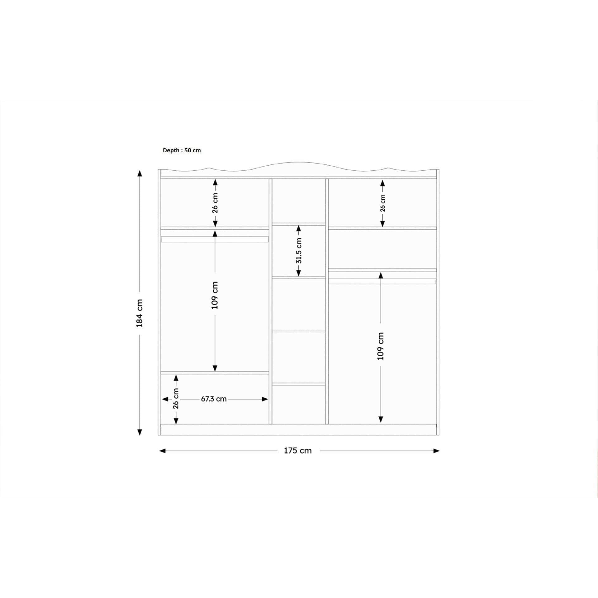 Dulap AMSTERDAM OCN-32990, alb