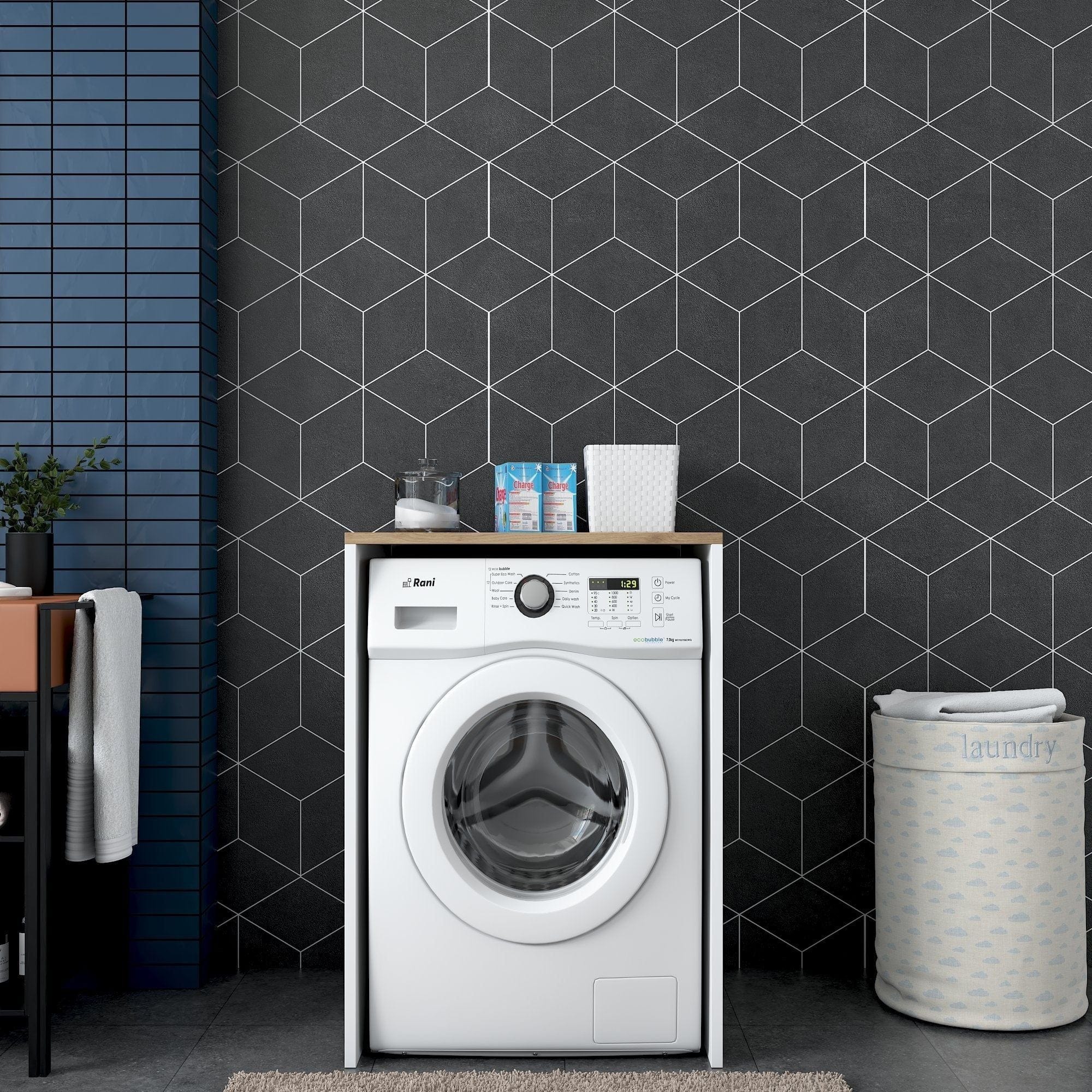 Dulap baie AMSTERDAM OCN-32922, alb/nuc