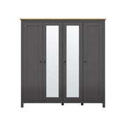 Dulap BERGEN OCN-29191, gri grafit/stejar artisan