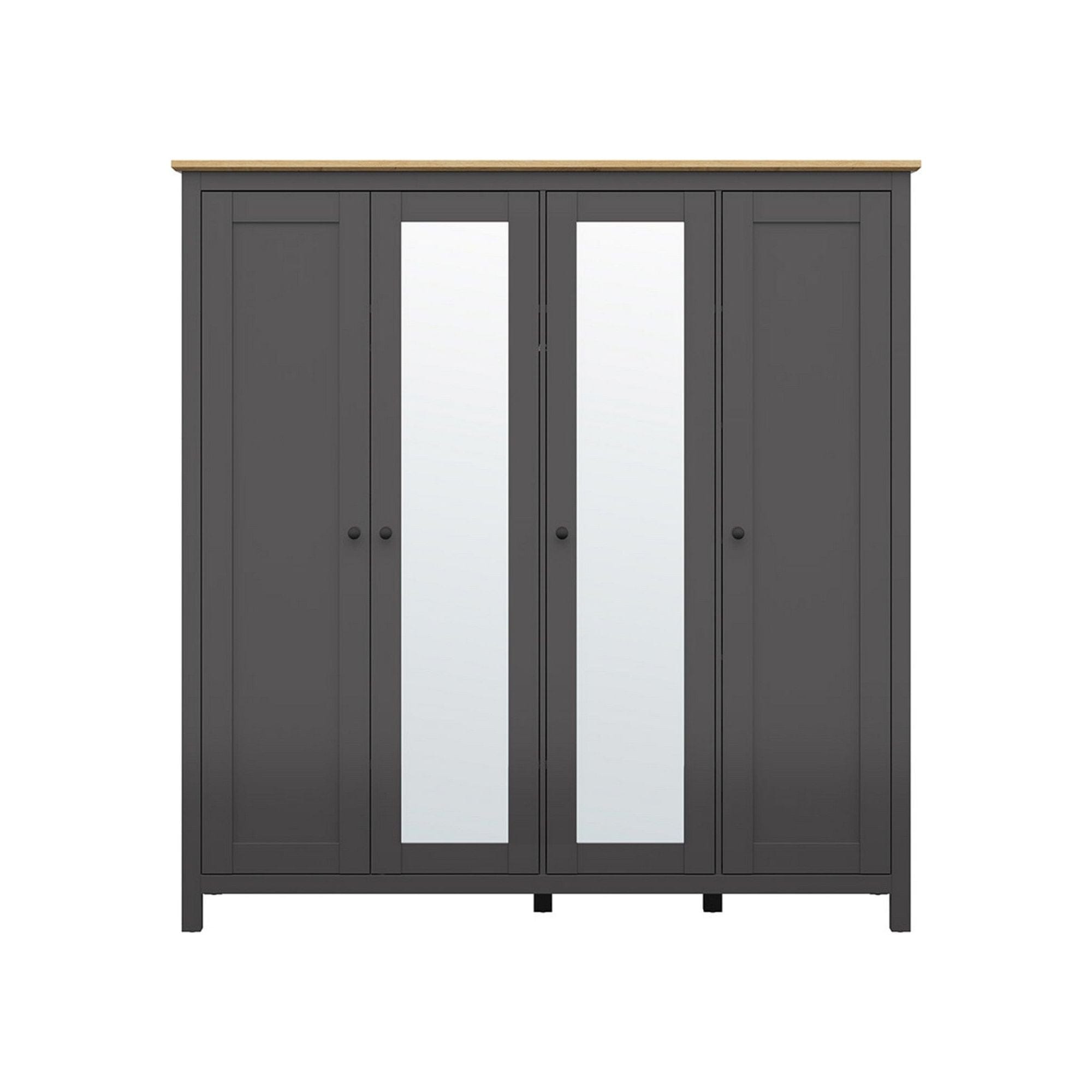 Dulap BERGEN OCN-29191, gri grafit/stejar artisan