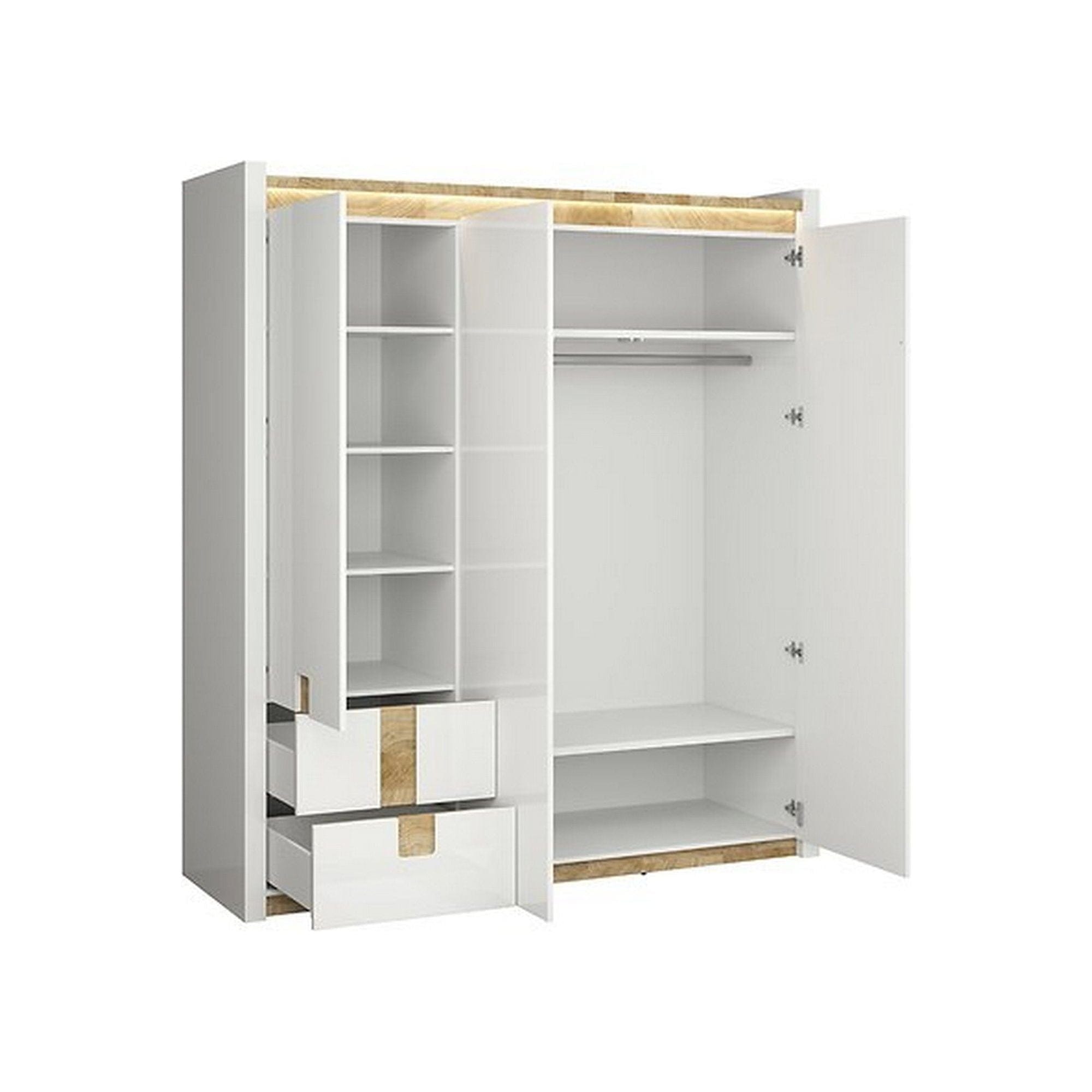 Dulap BERGEN OCN-29194, alb/stejar