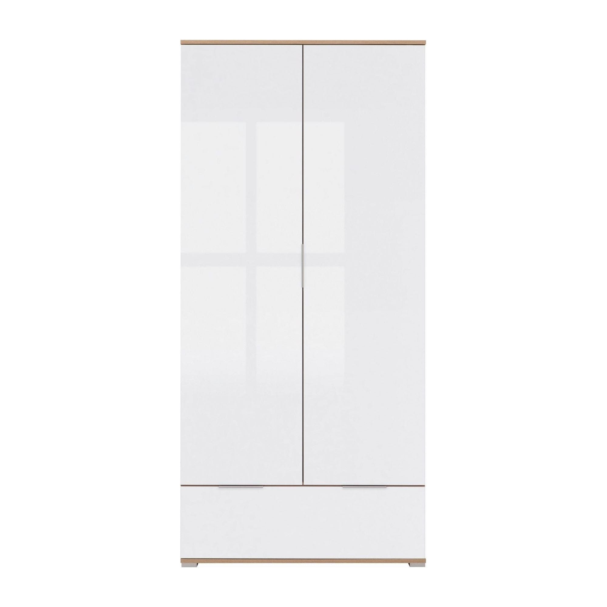 Dulap BERGEN OCN-29196, alb lucios/stejar wotan