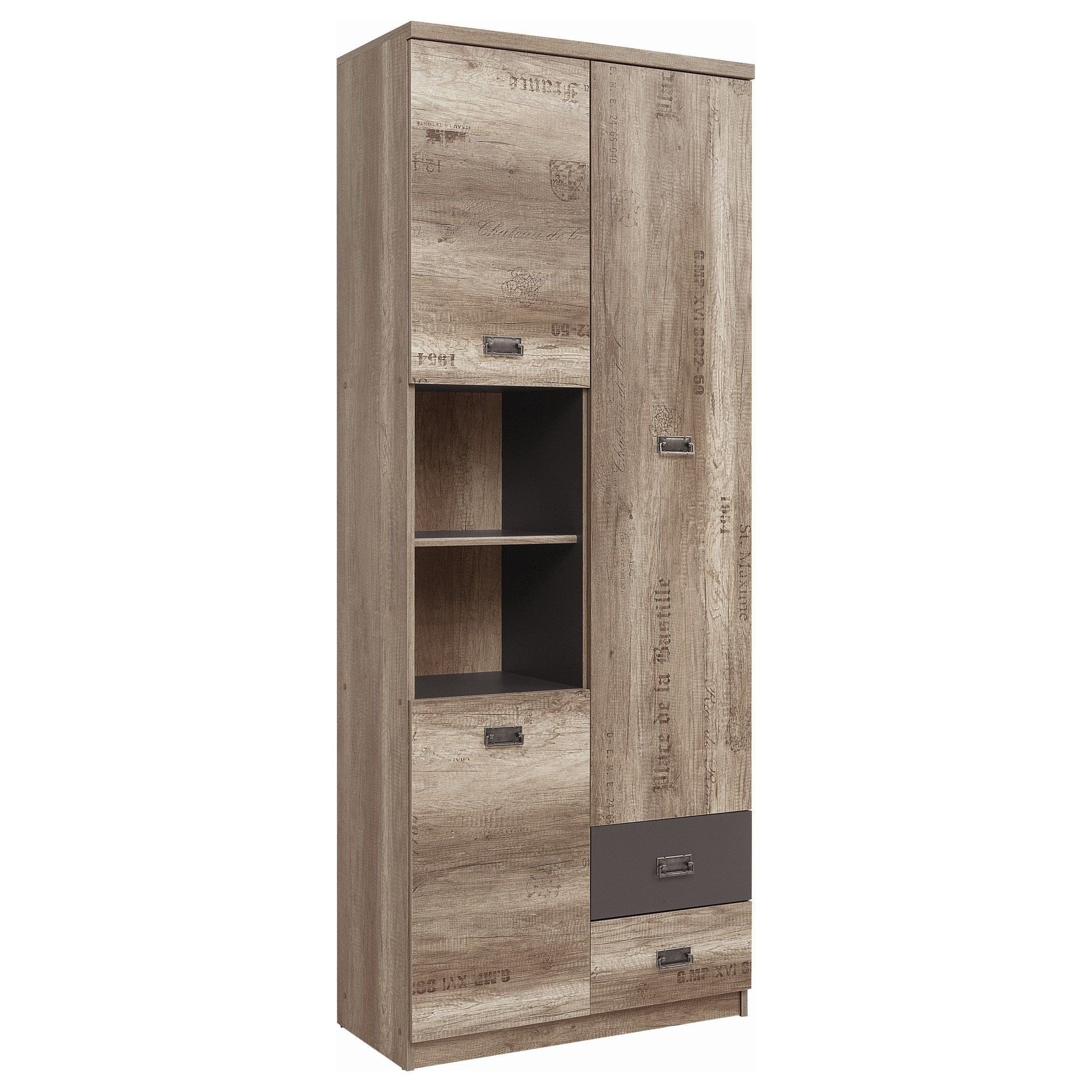 Dulap BERGEN OCN-29209, stejar/gri