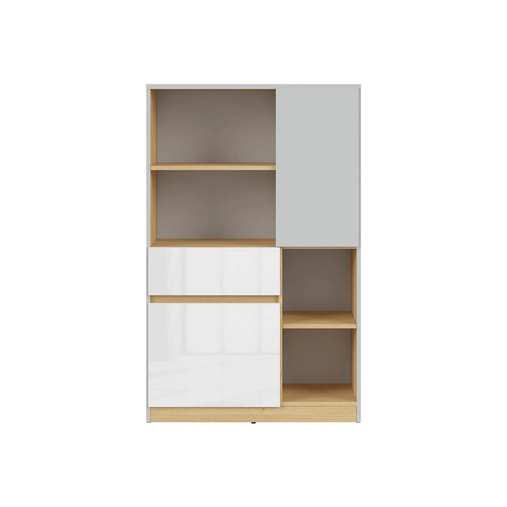 Dulap BERGEN OCN-29221, gri deschis/stejar